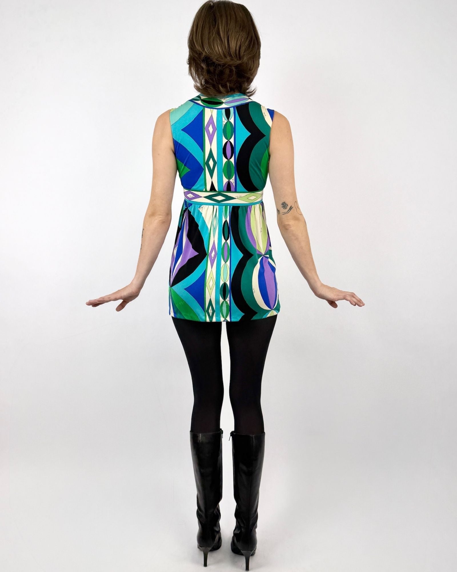 Emilio Pucci 60s Teal Mini Dress