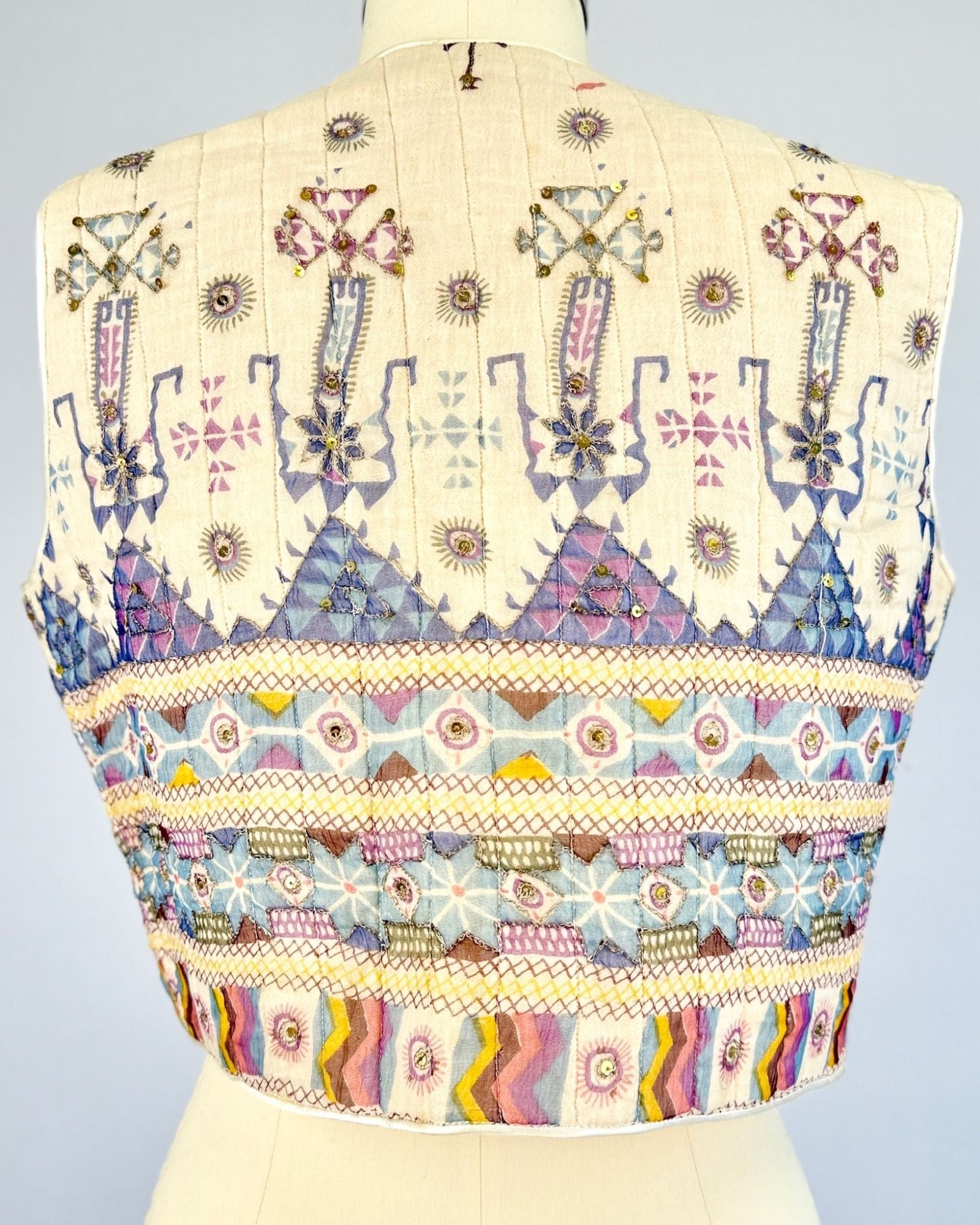 Lavender Cream Quilt Vest