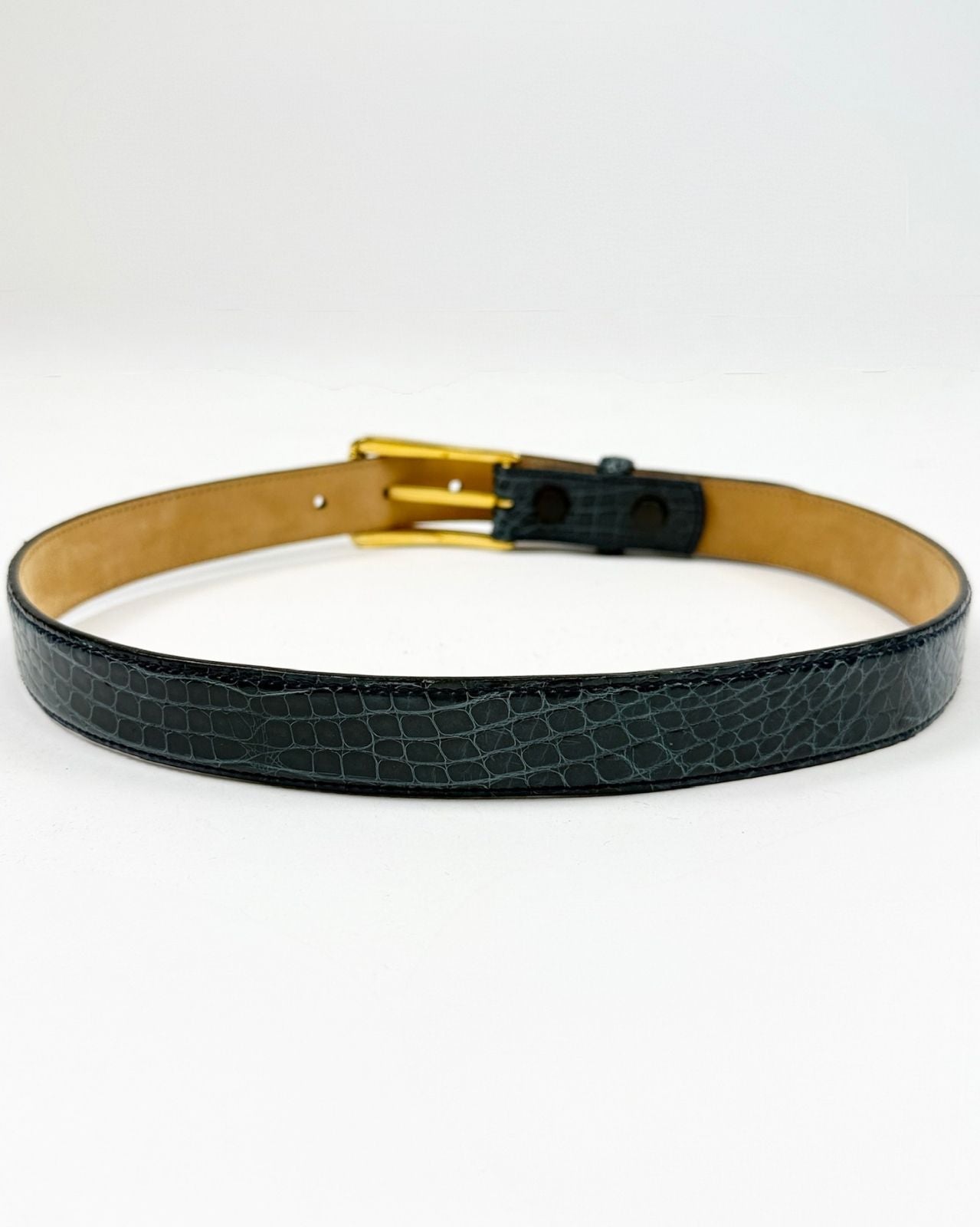 Worth Deep Teal Alligator Belt