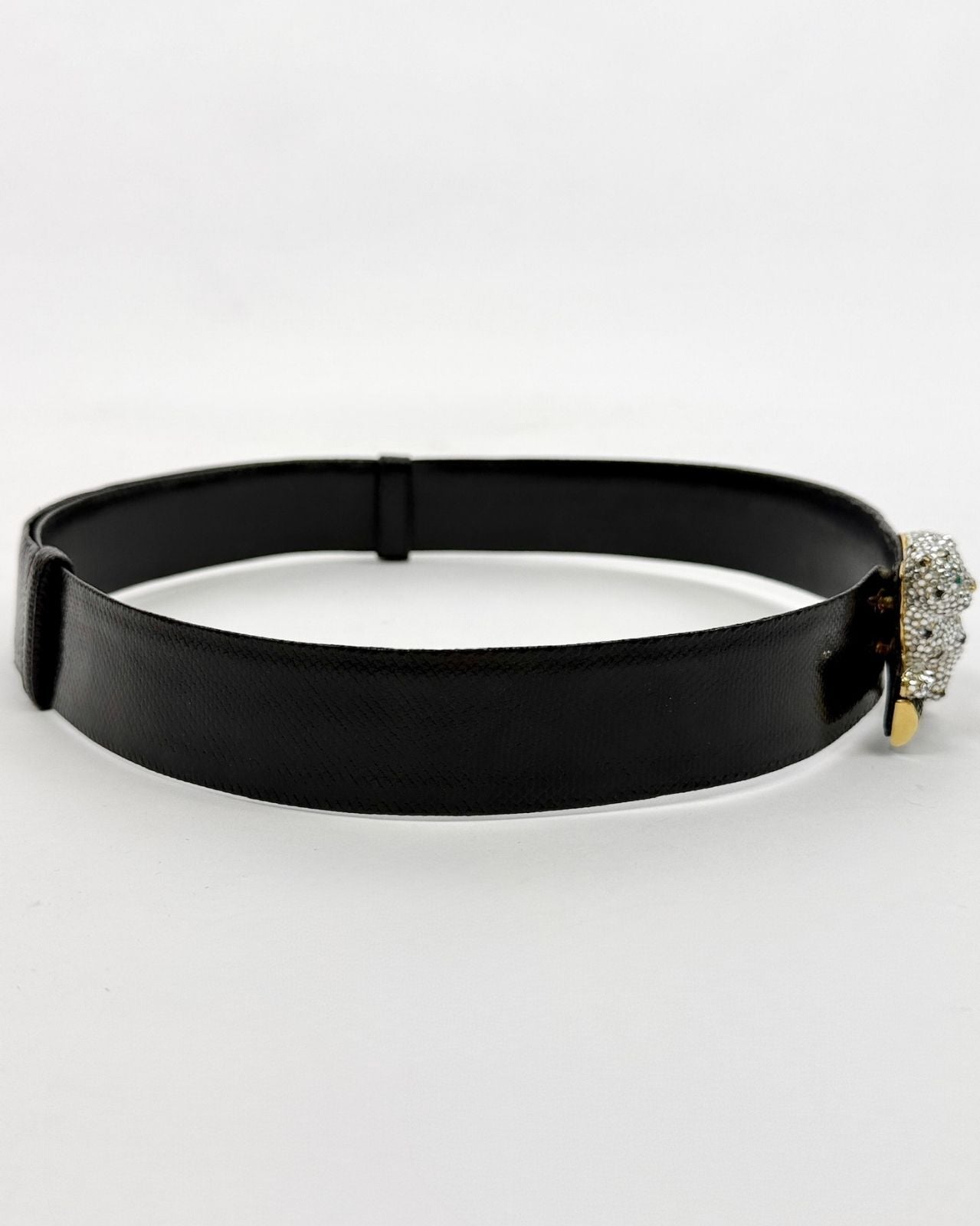 Judith Leiber Rhinestone Leopard Belt