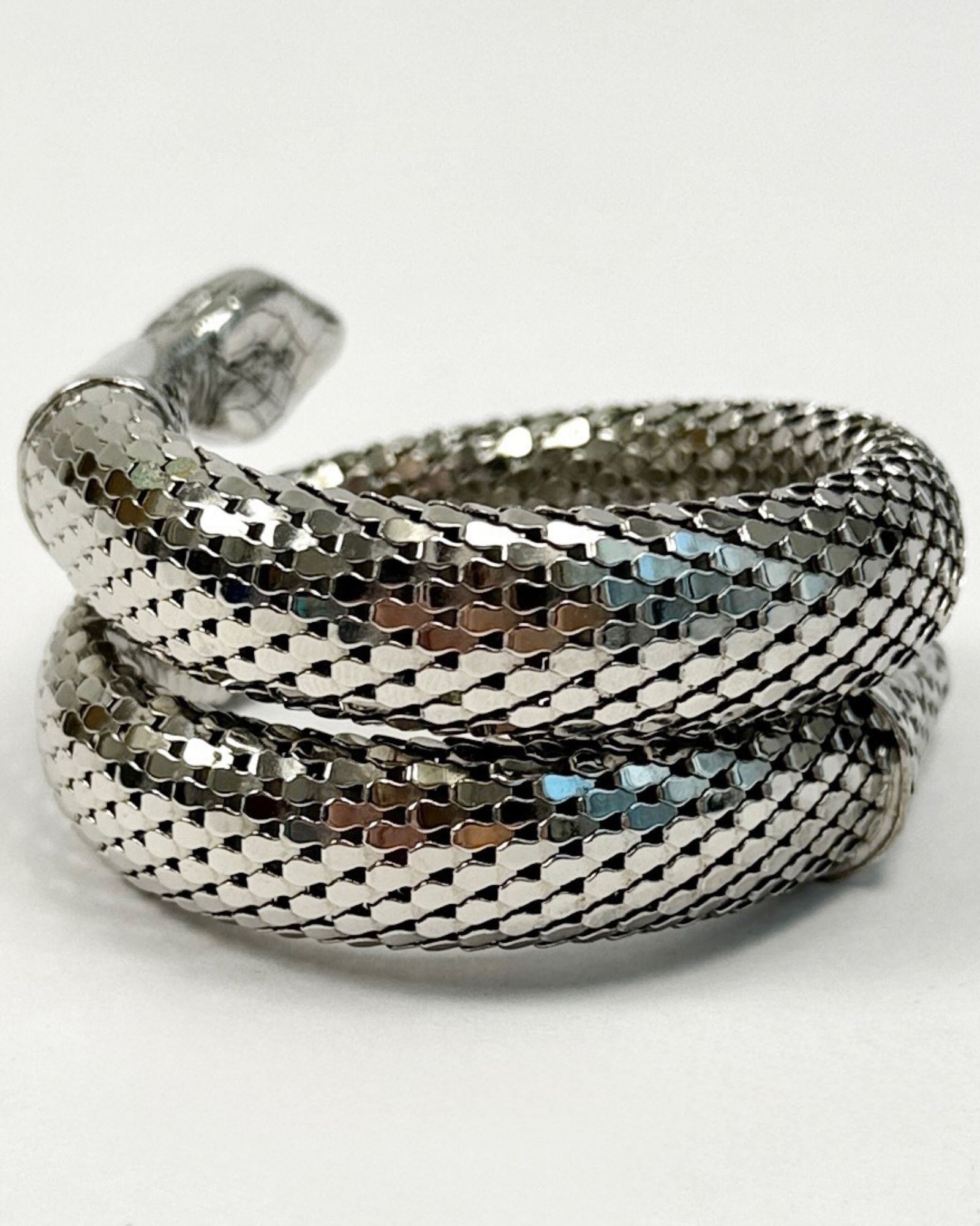 Whiting and Davis Silver Snake Bracelet