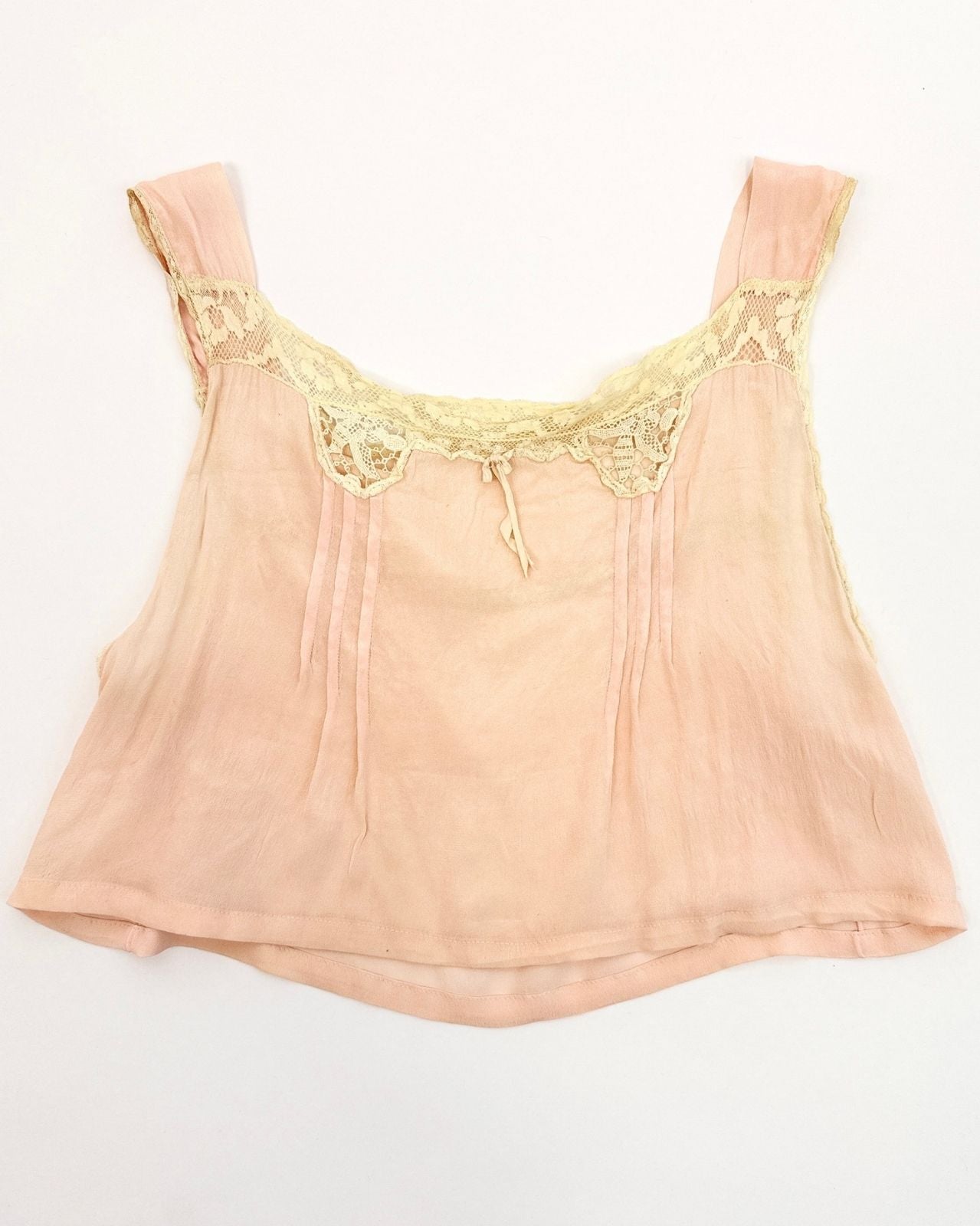 Pink Silk Edwardian Tank Corset Cover