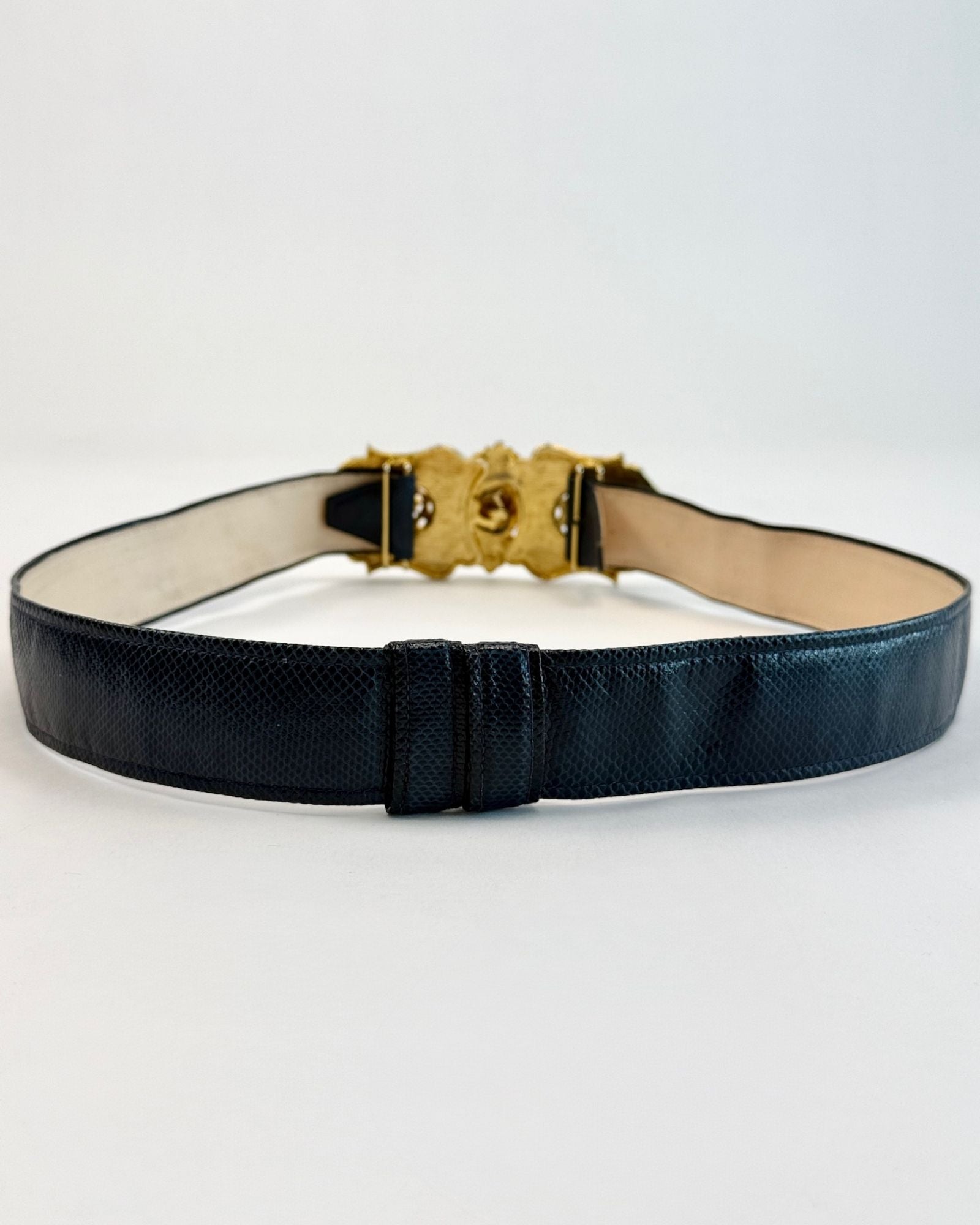 Black Golden Buckle Belt
