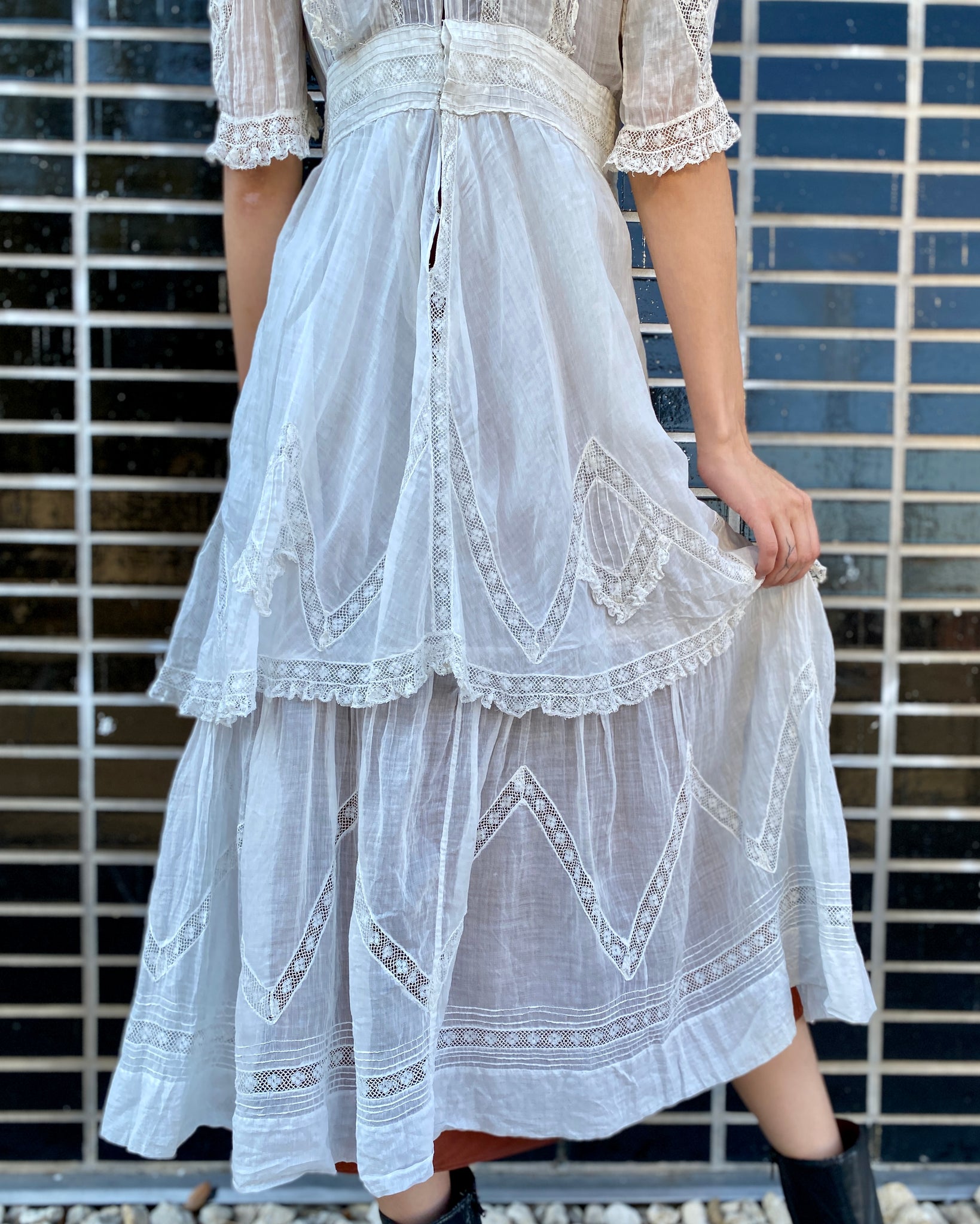 Harvest Edwardian White Lace Dress