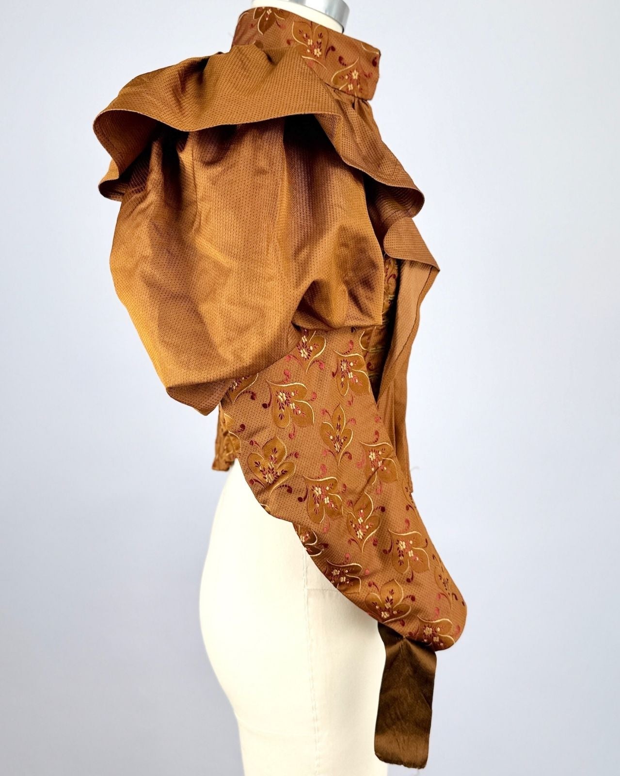 Victorian Silk Ruffle Blouse