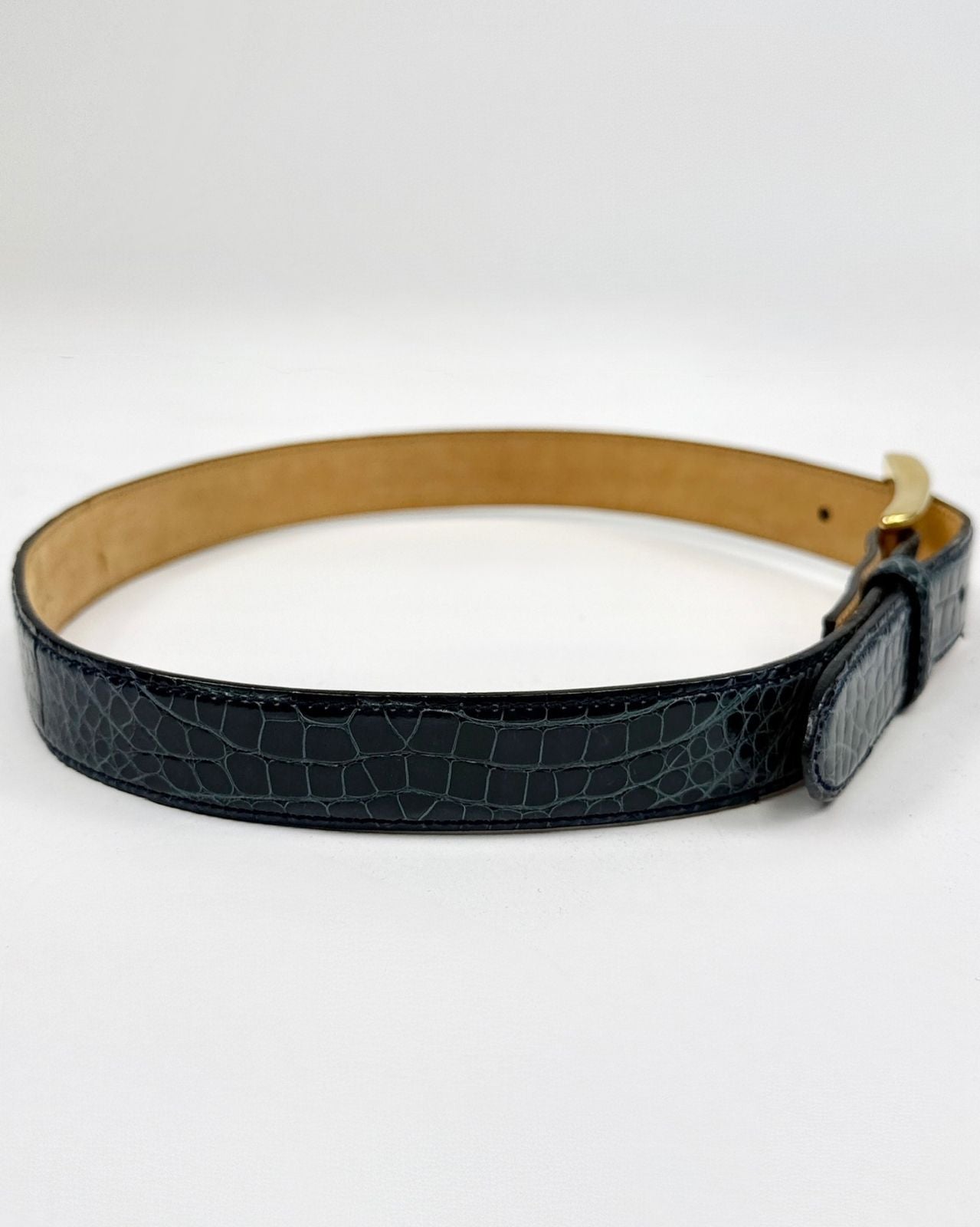 Worth Deep Teal Alligator Belt