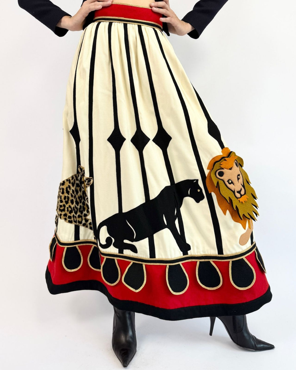 1970s Malcolm Starr Life's A Circus Wool Skirt
