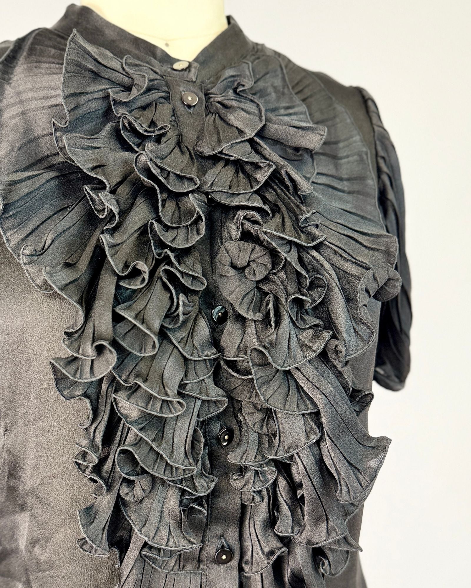 Alexander McQueen Silk Ruffle Blouse