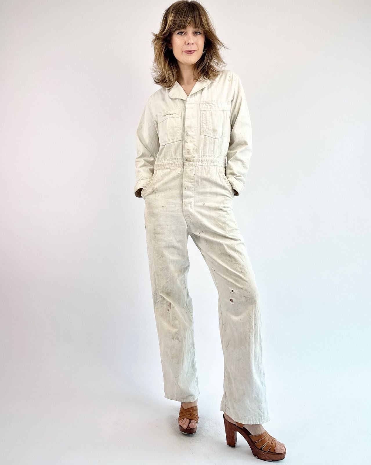 50s Lend Me A Hand White Coveralls