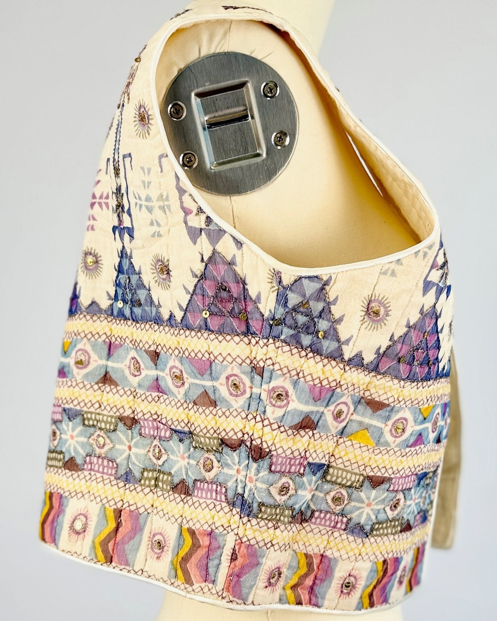 Lavender Cream Quilt Vest