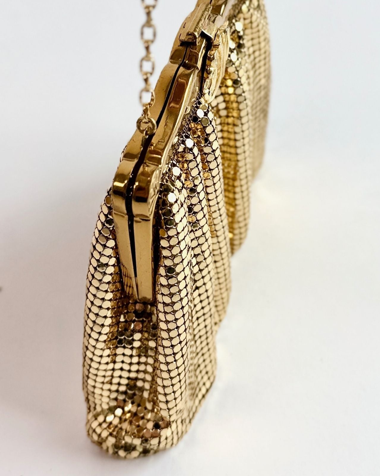 Whiting and Davis Rhinestone Trim Mesh Bag