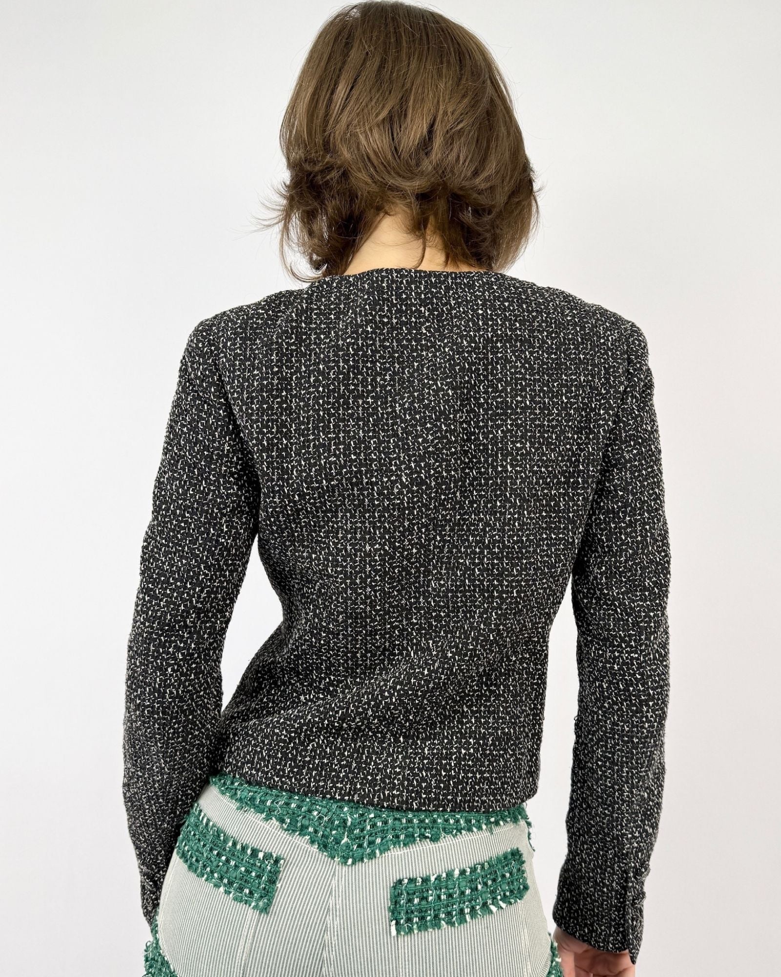 Chanel Dual Tones Tweed Blazer