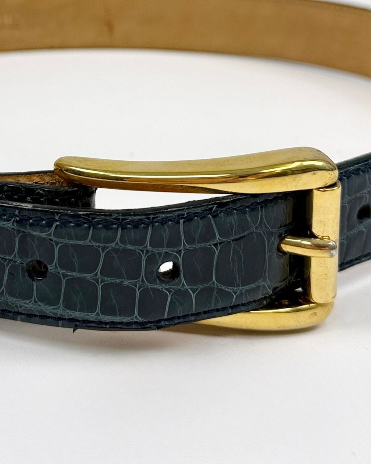 Worth Deep Teal Alligator Belt