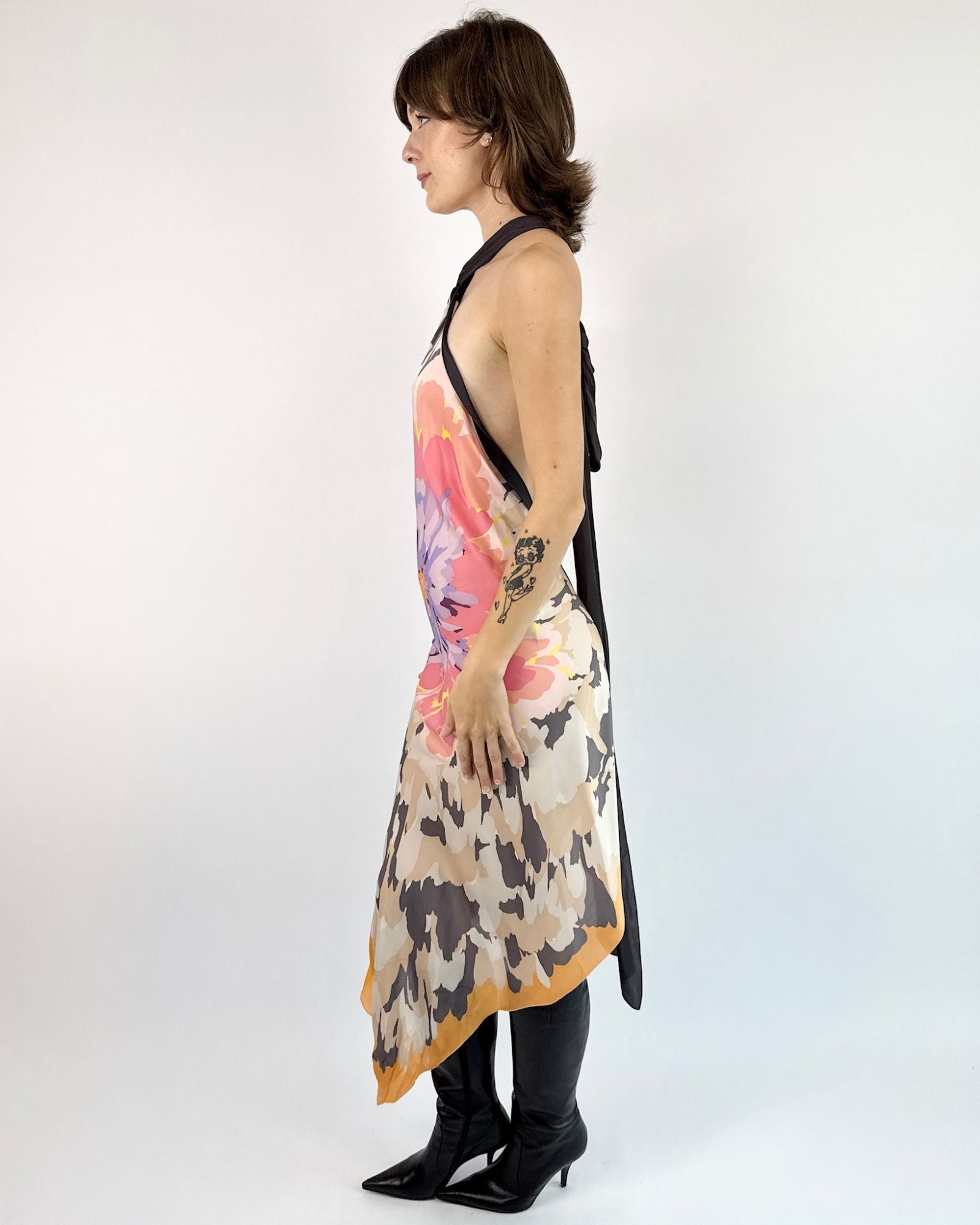 Missoni A Living Canvas Silk Halter Dress