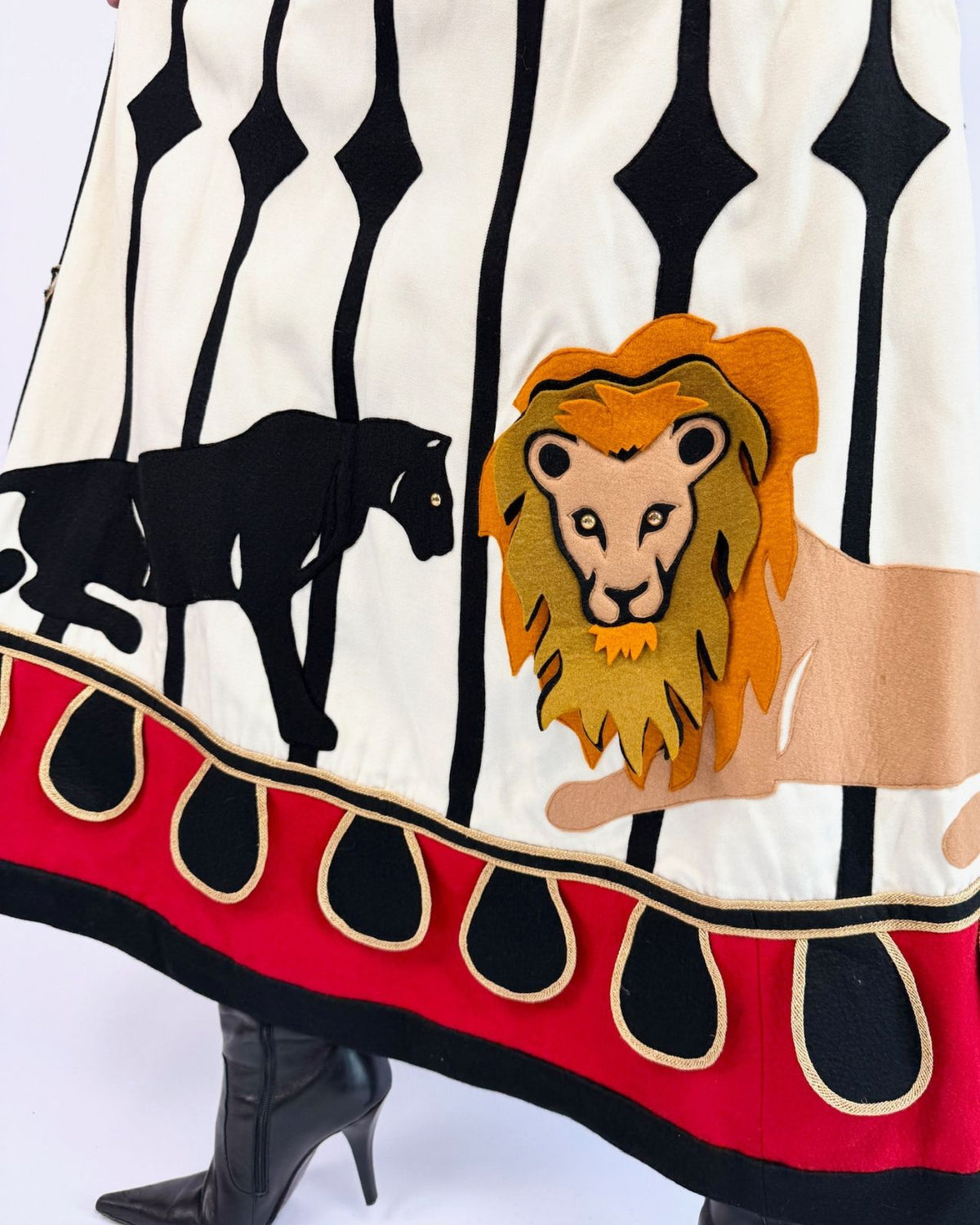 1970s Malcolm Starr Life's A Circus Wool Skirt