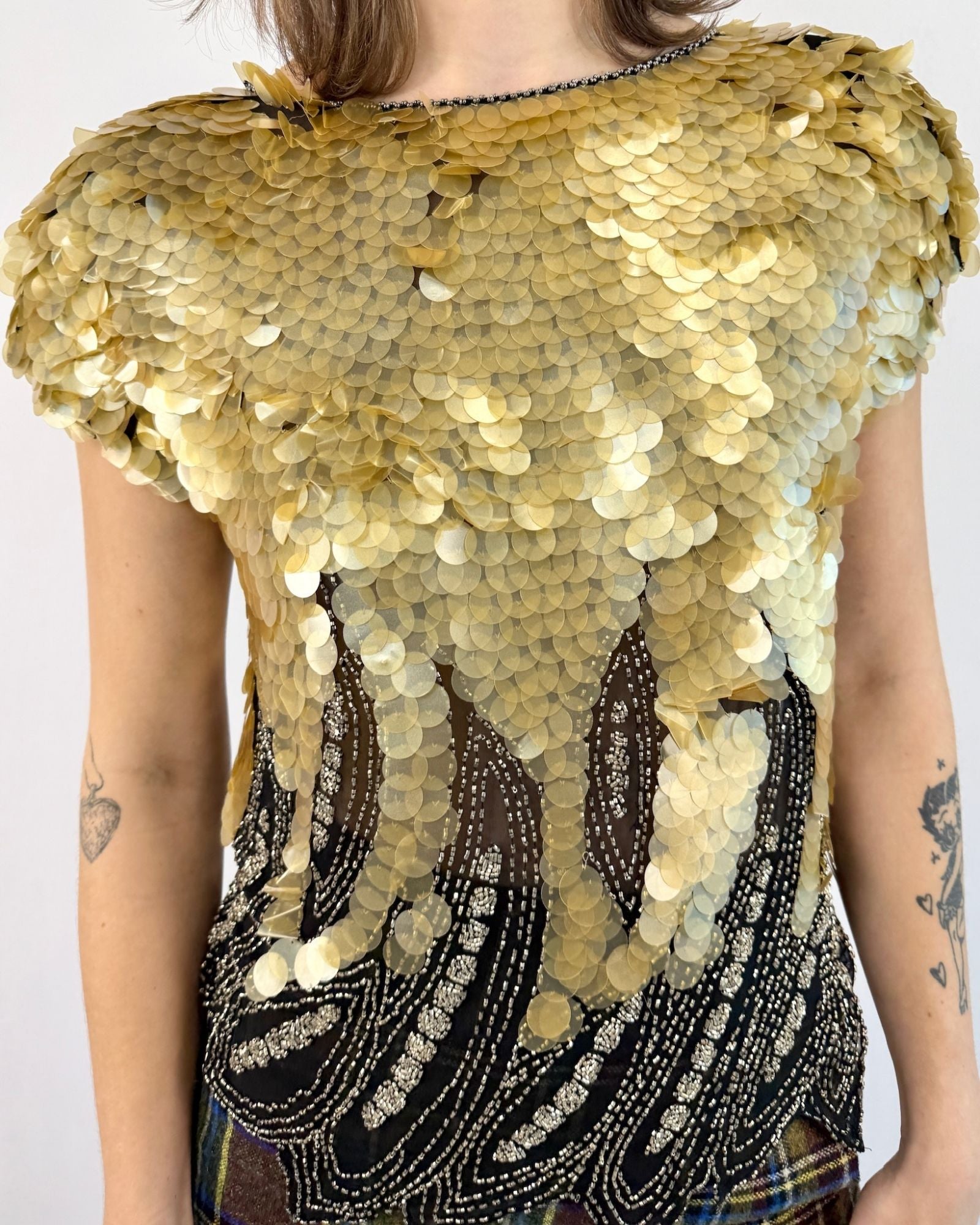 Oleg Cassini Champagne Bubbles Blouse