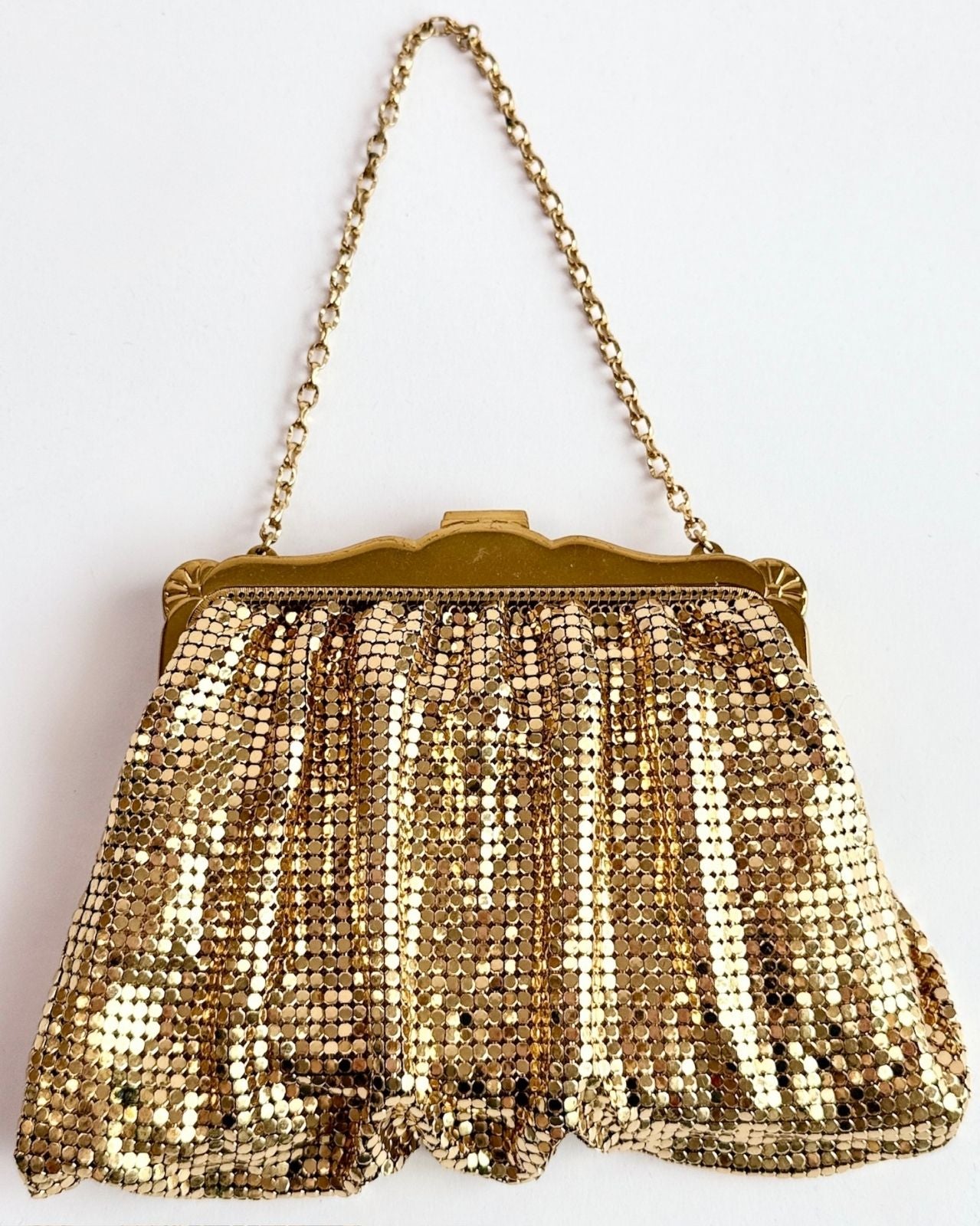 Whiting and Davis Rhinestone Trim Mesh Bag