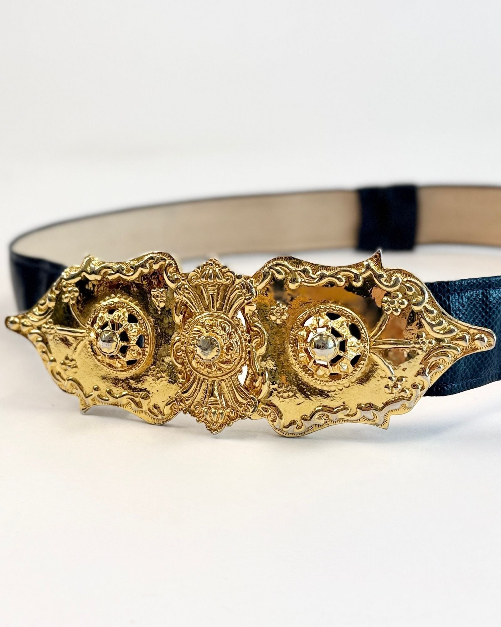 Black Golden Buckle Belt