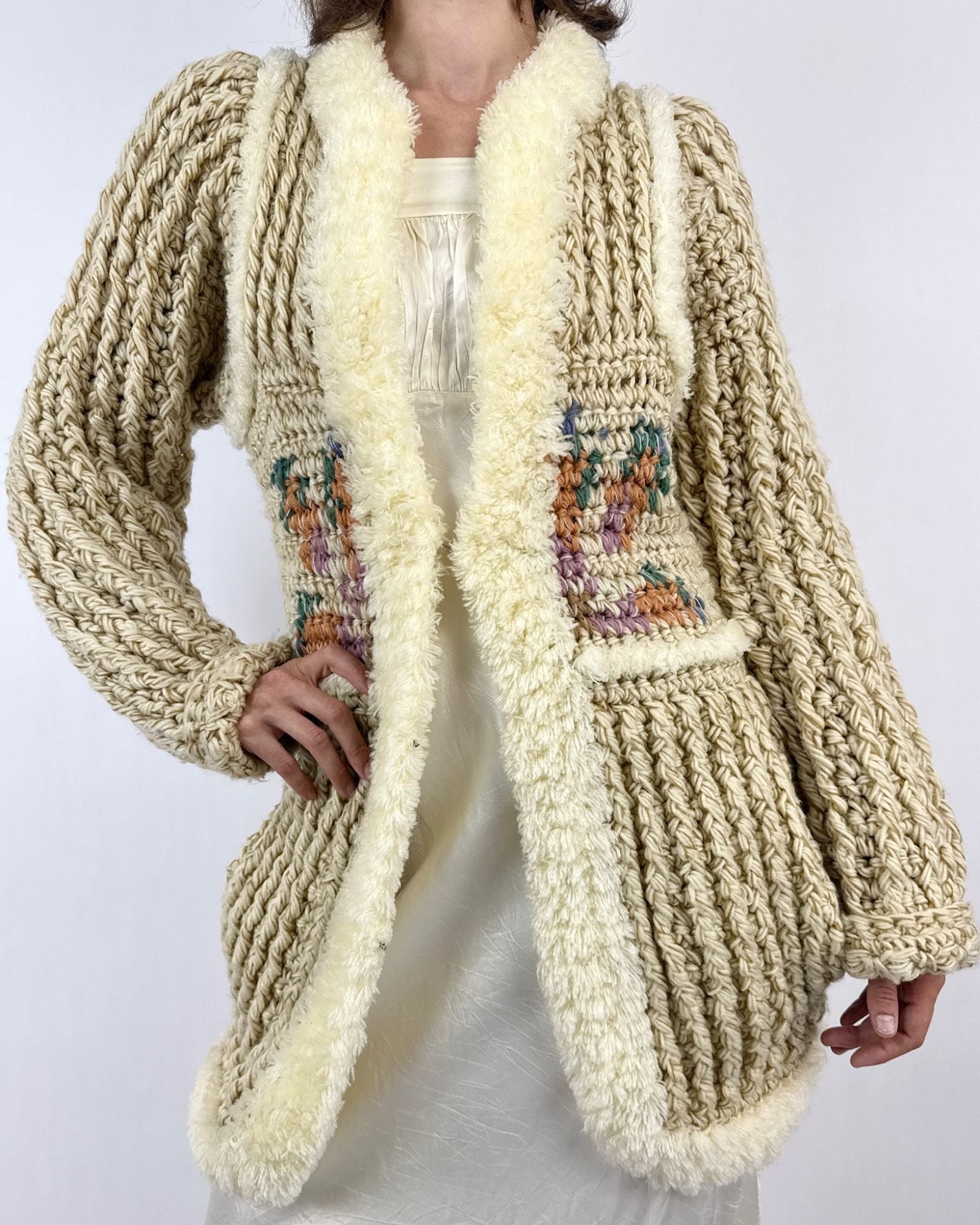 Riddle Me This 70s Yarn Coat