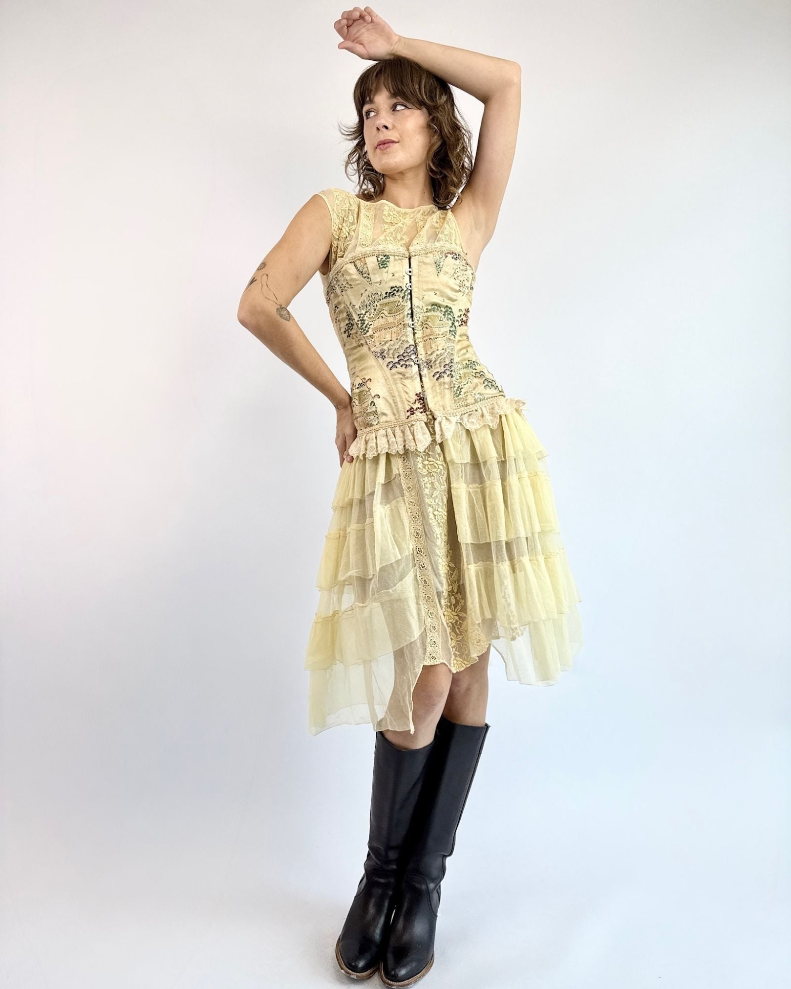 Golden Hour Gardens Silk Corset