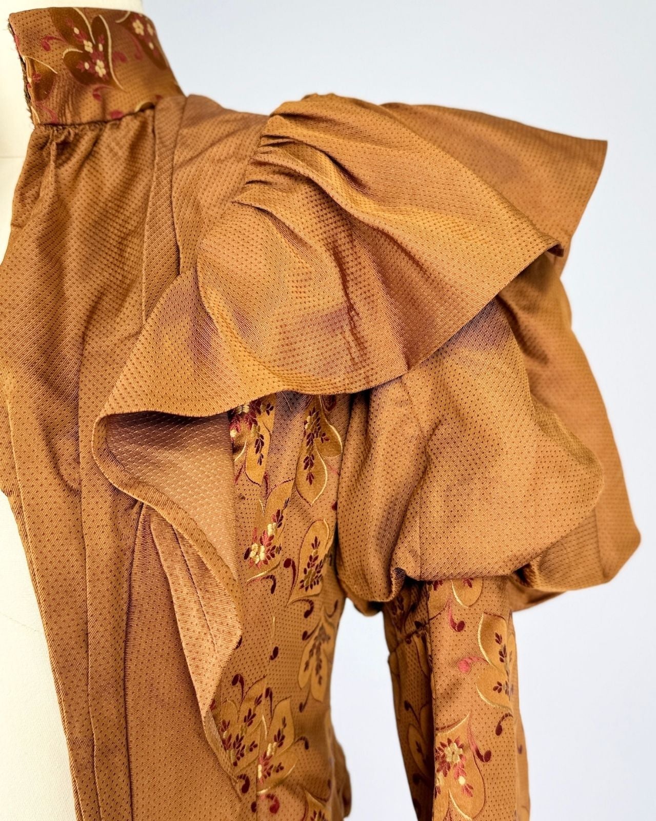 Victorian Silk Ruffle Blouse