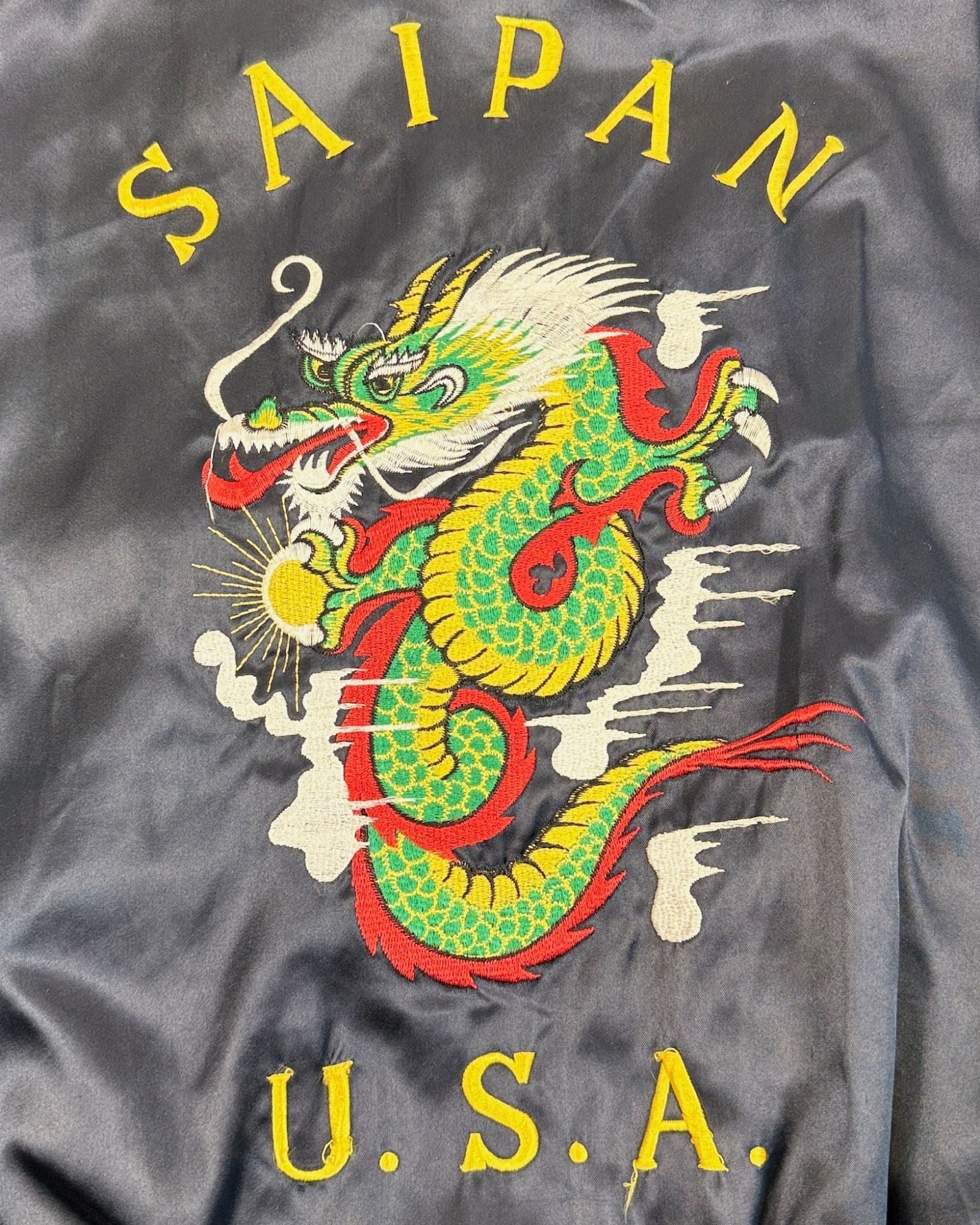 Embroidered Dragon Satin Jacket