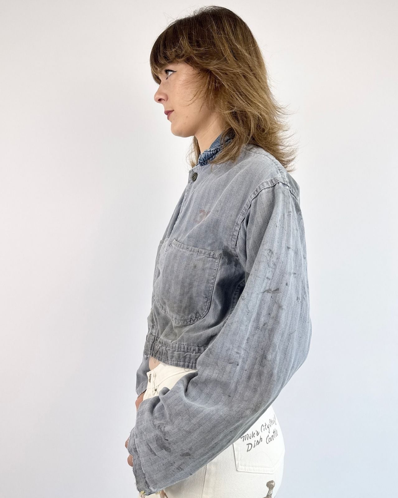 50s When It Works Cropped Coverall Jacket