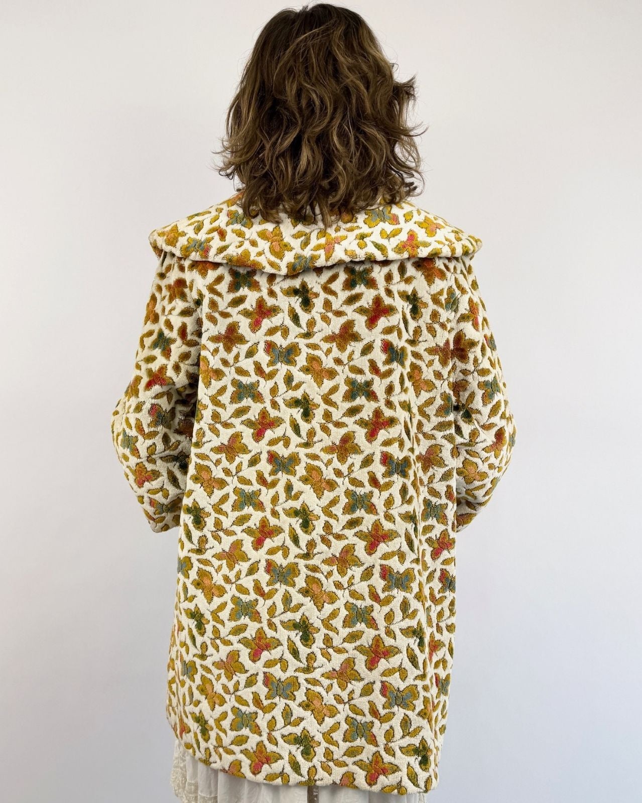 60s Taking Flight Butterfly Brocade Coat