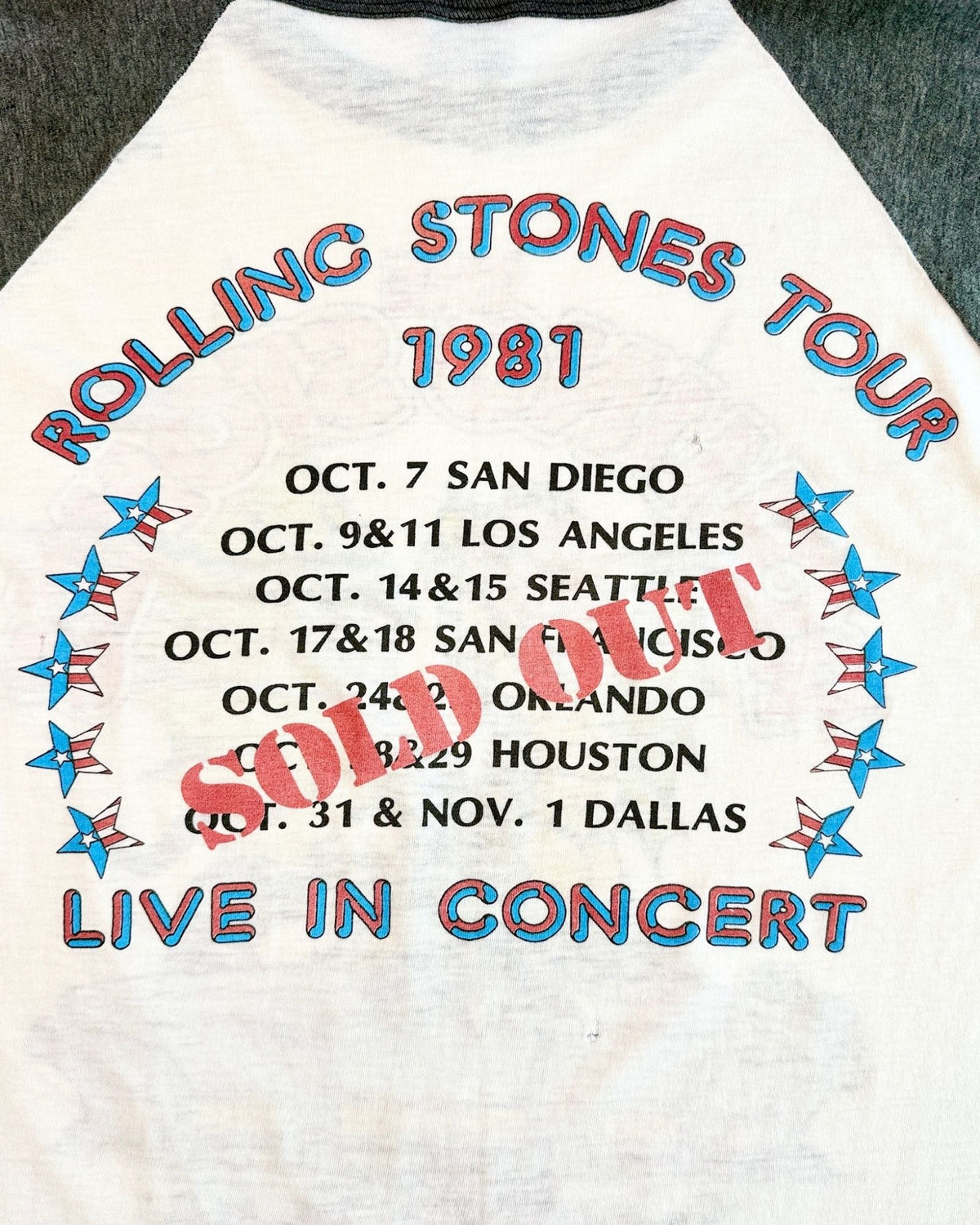 Rolling Stones 1981 Raglan Tee