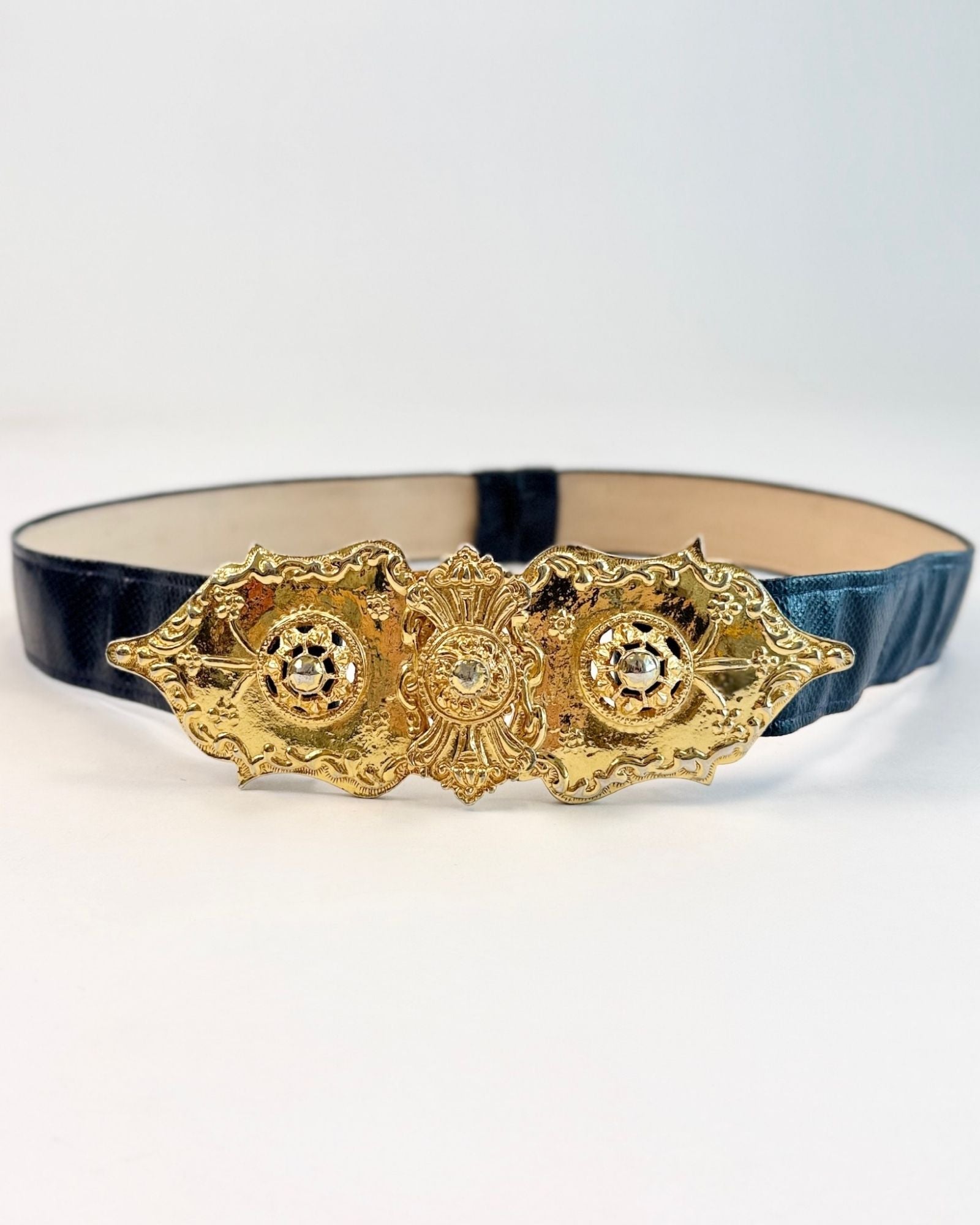 Black Golden Buckle Belt