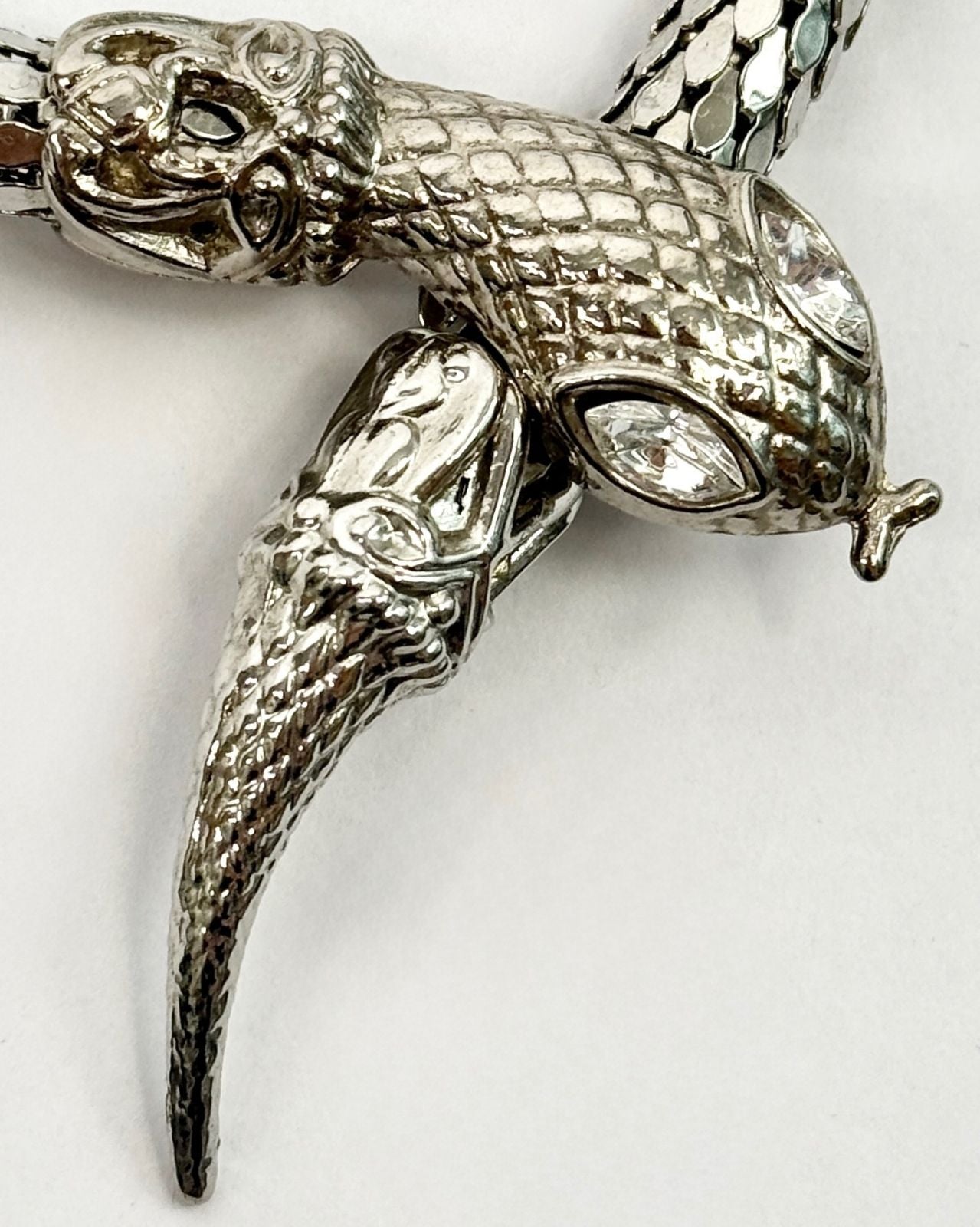 Silver Choker Snake Necklace