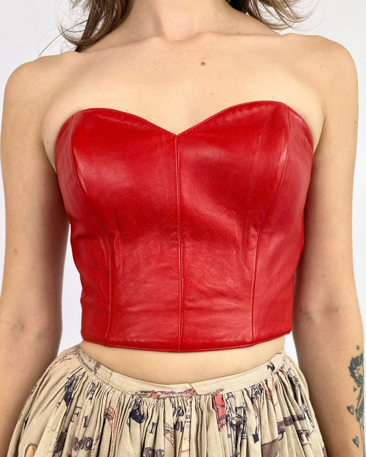 North Beach Leather Cherry Bomb Bustier
