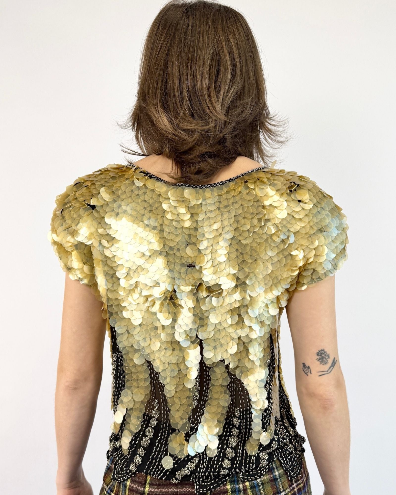 Oleg Cassini Champagne Bubbles Blouse