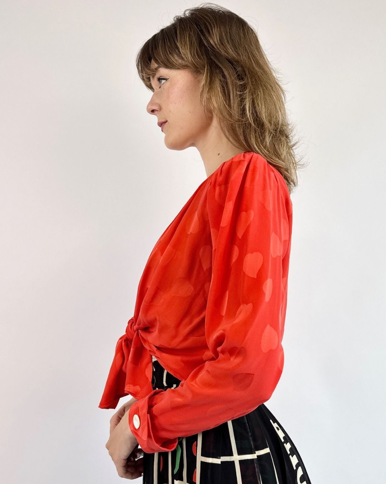 YSL Heart On My Sleeve Silk Blouse