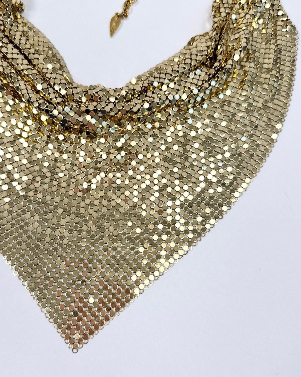 Whiting and Davis Gold Mesh Bandana