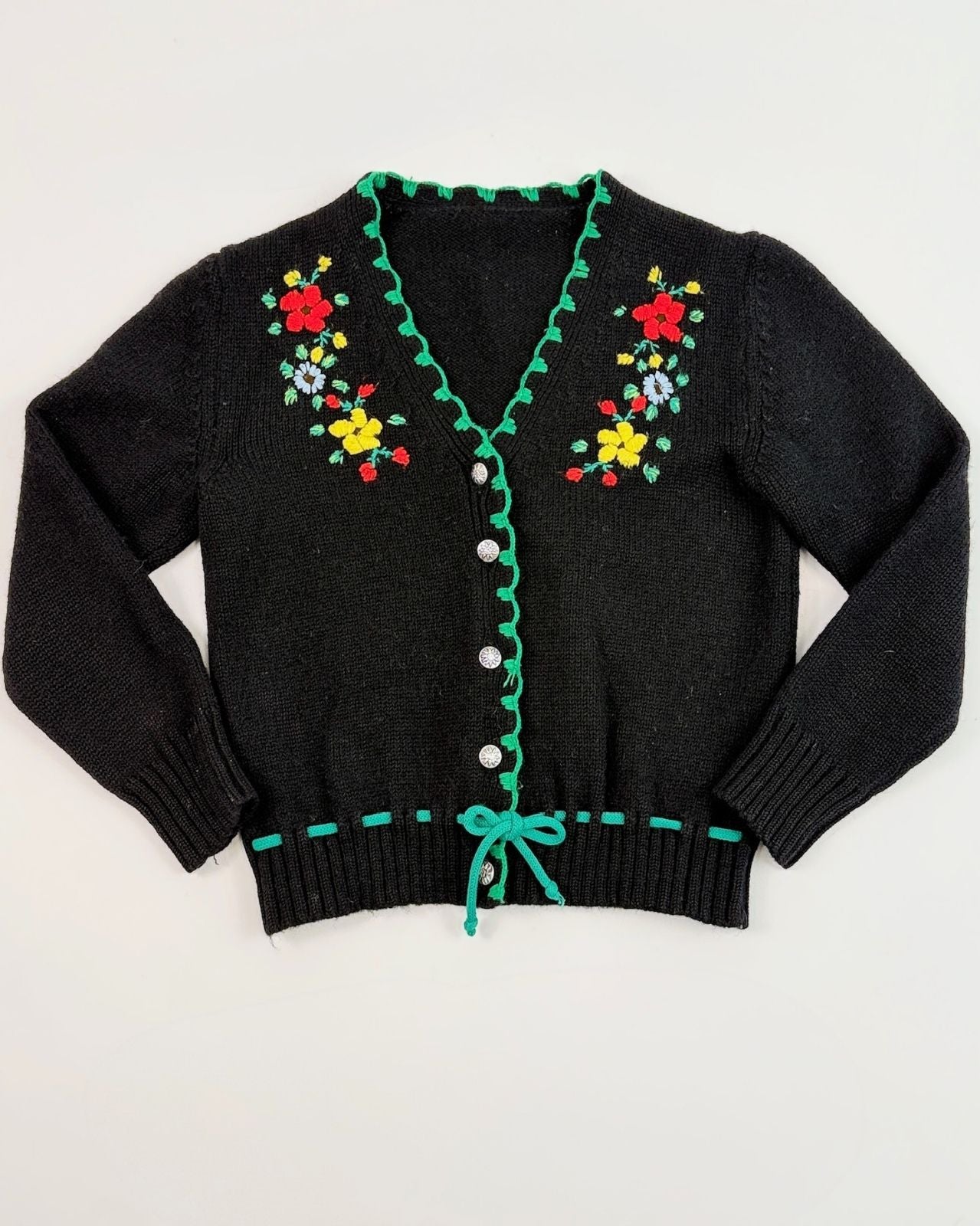 Knitted Flower Sweater