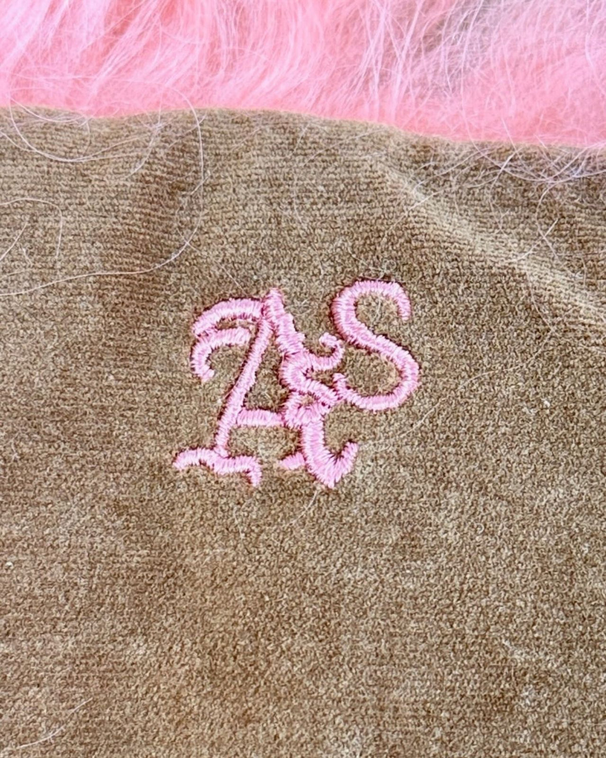 Pink Mongolian Lamb Collar