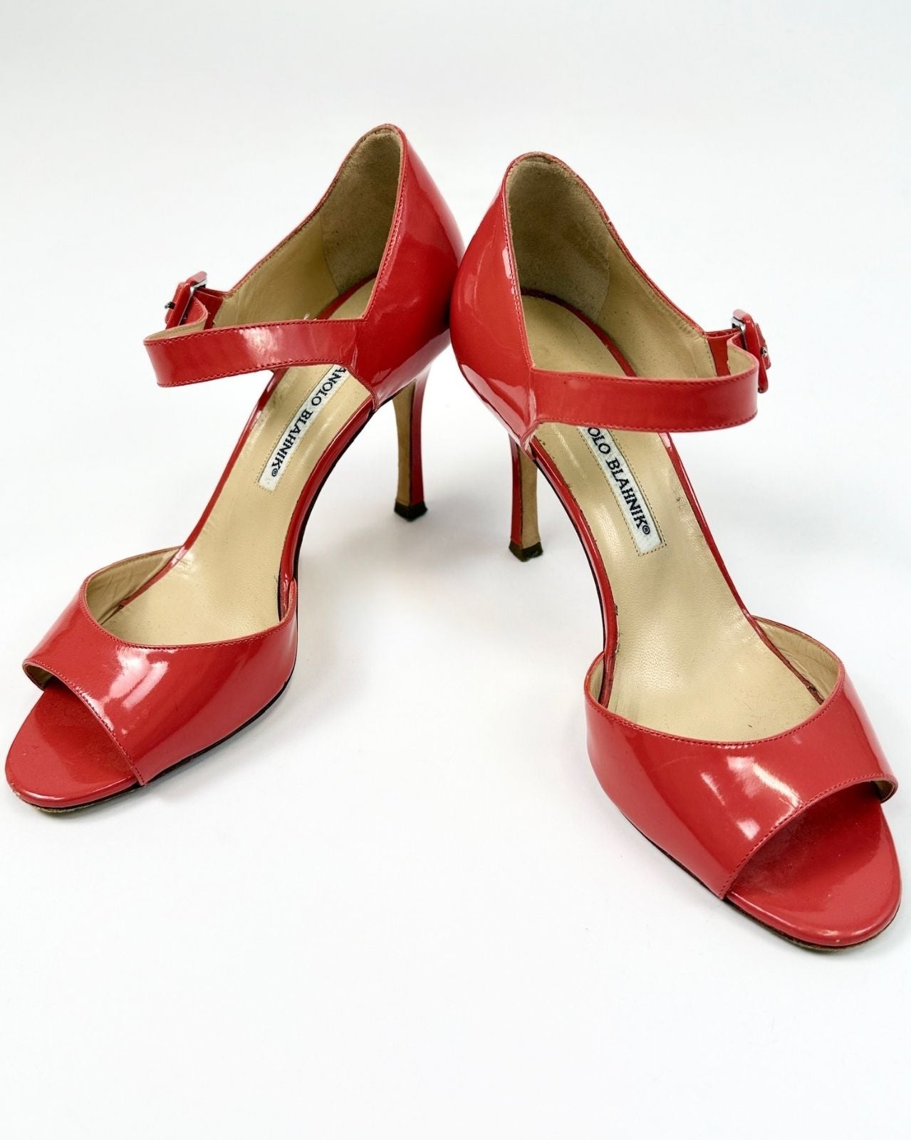 Manolo Blahnik Coral Strappy Sandals
