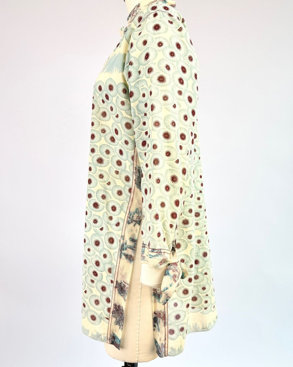 Hermès Aqua and Cream Tunic