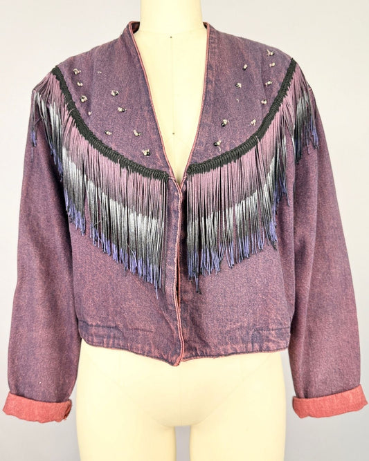 90s Over-dyed Purple Denim Jacket