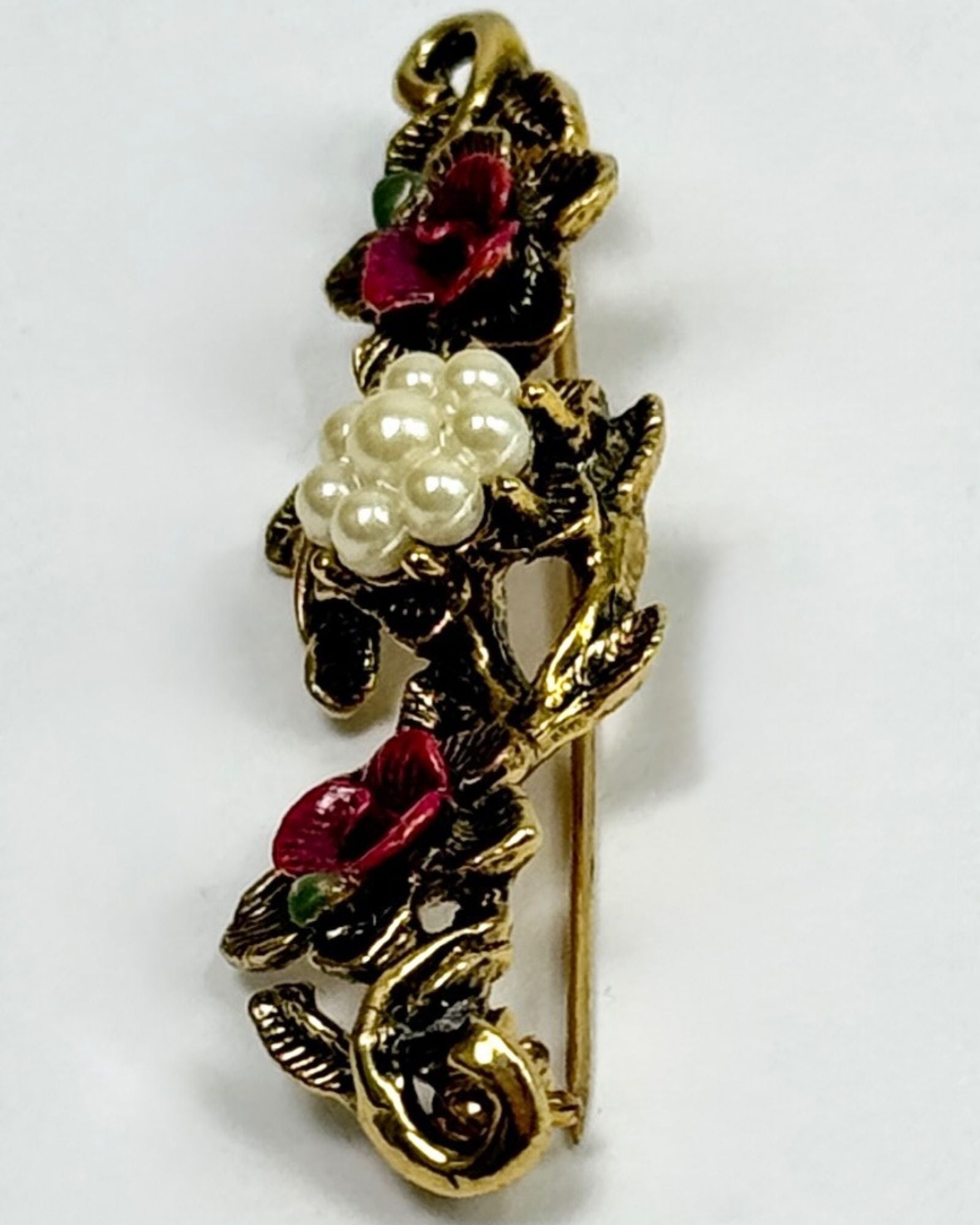 Rosette and Pearl Brooch