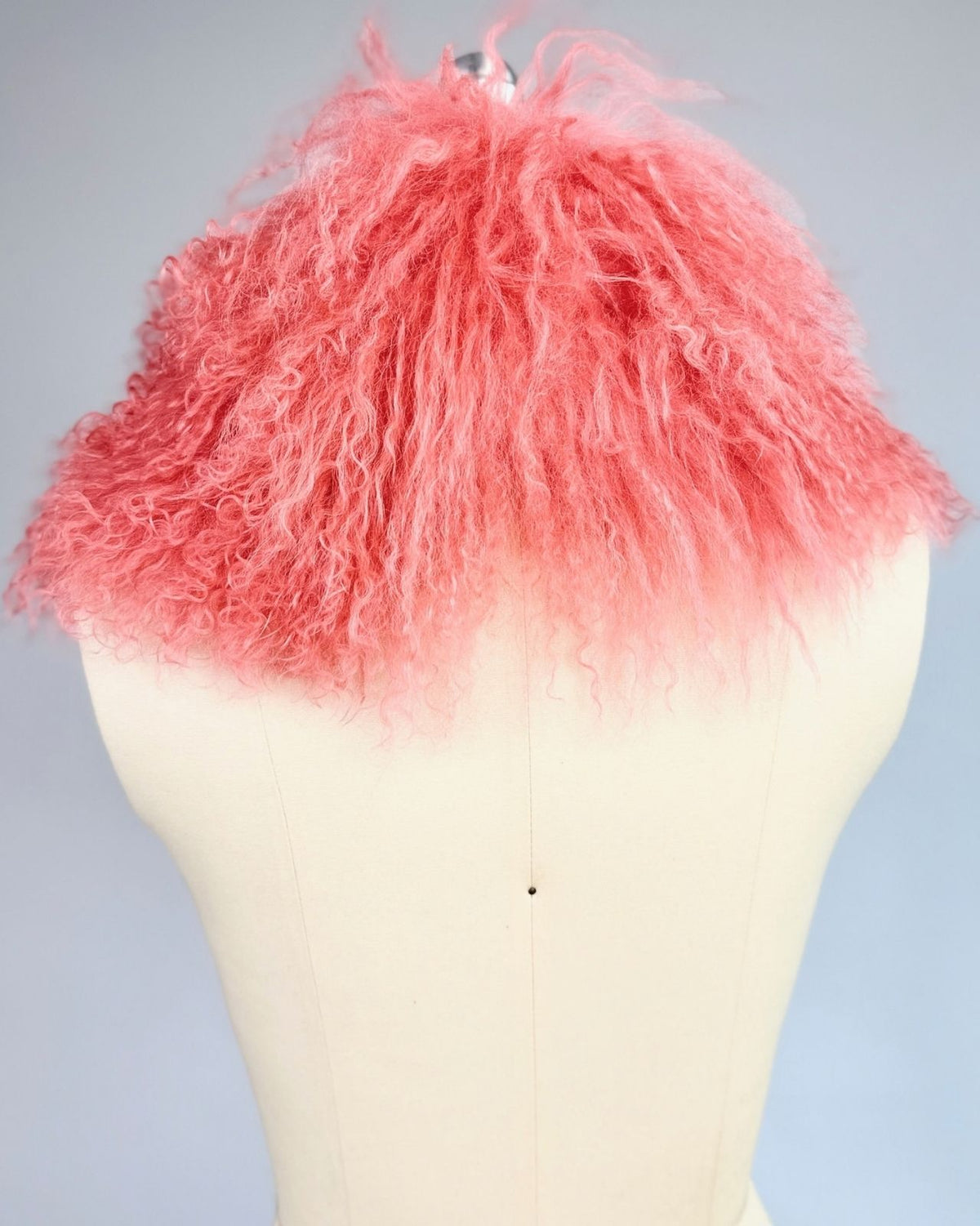 Pink Mongolian Lamb Collar