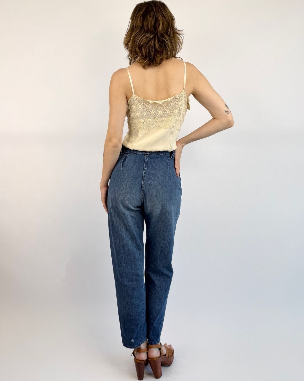 1950s Western Girls Pearl Snap Jeans