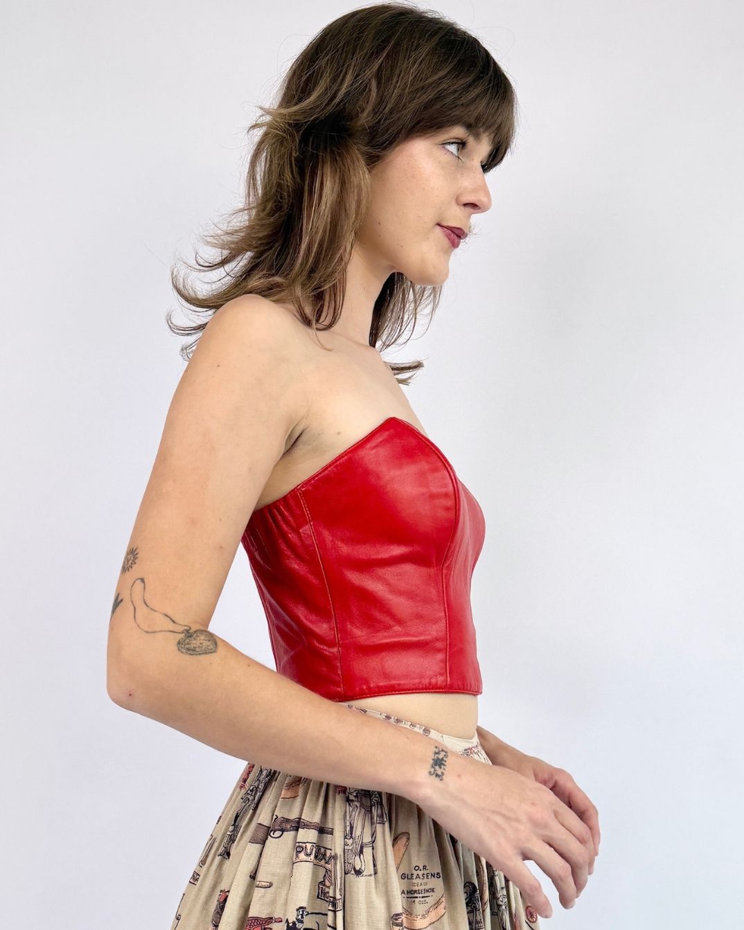 North Beach Leather Cherry Bomb Bustier