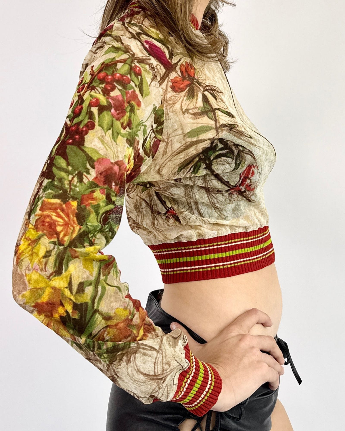 Jean Paul Gaultier 1999 Varsity Blooms Jacket