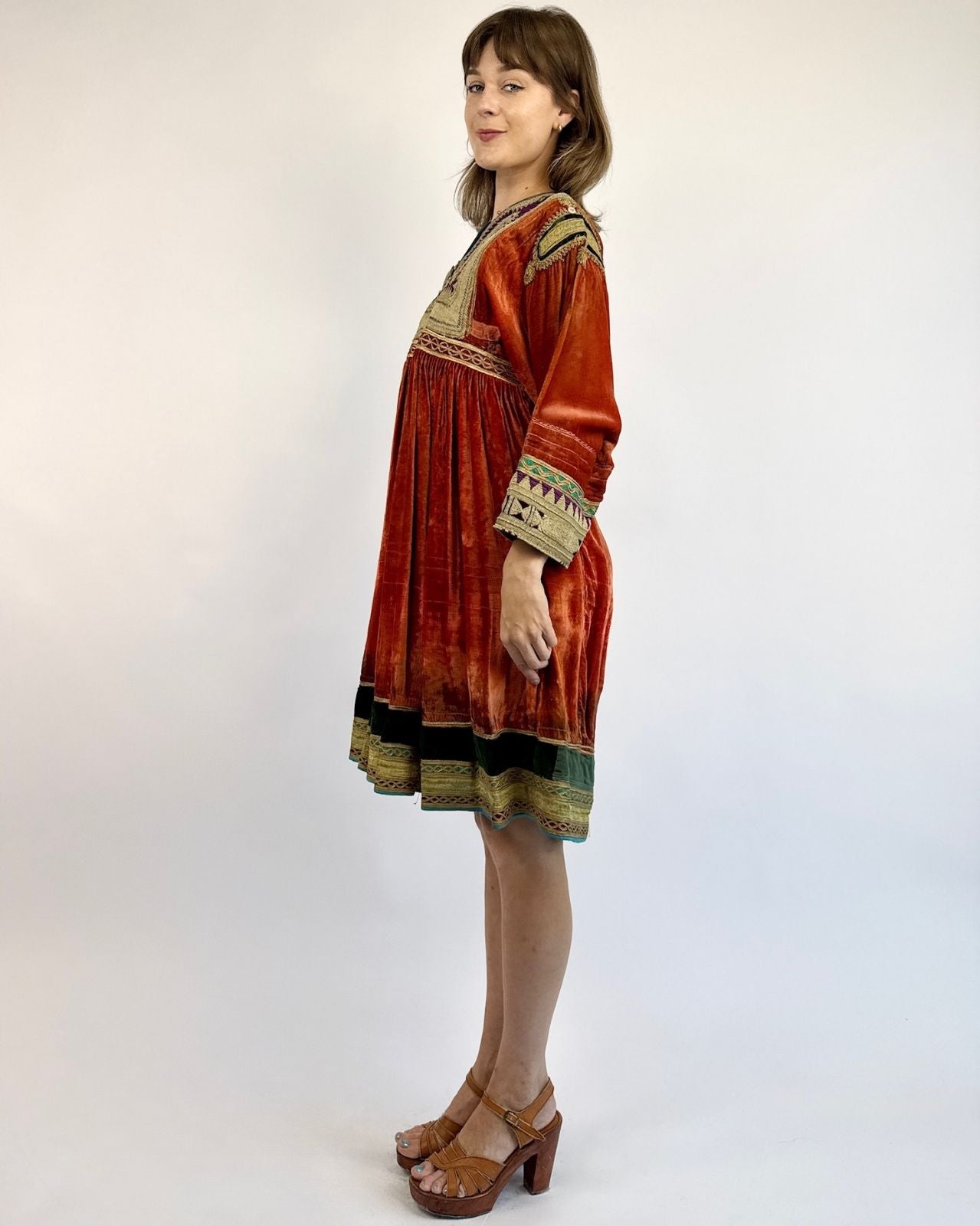 Afghan Citrine Centuries Folk Art Dress
