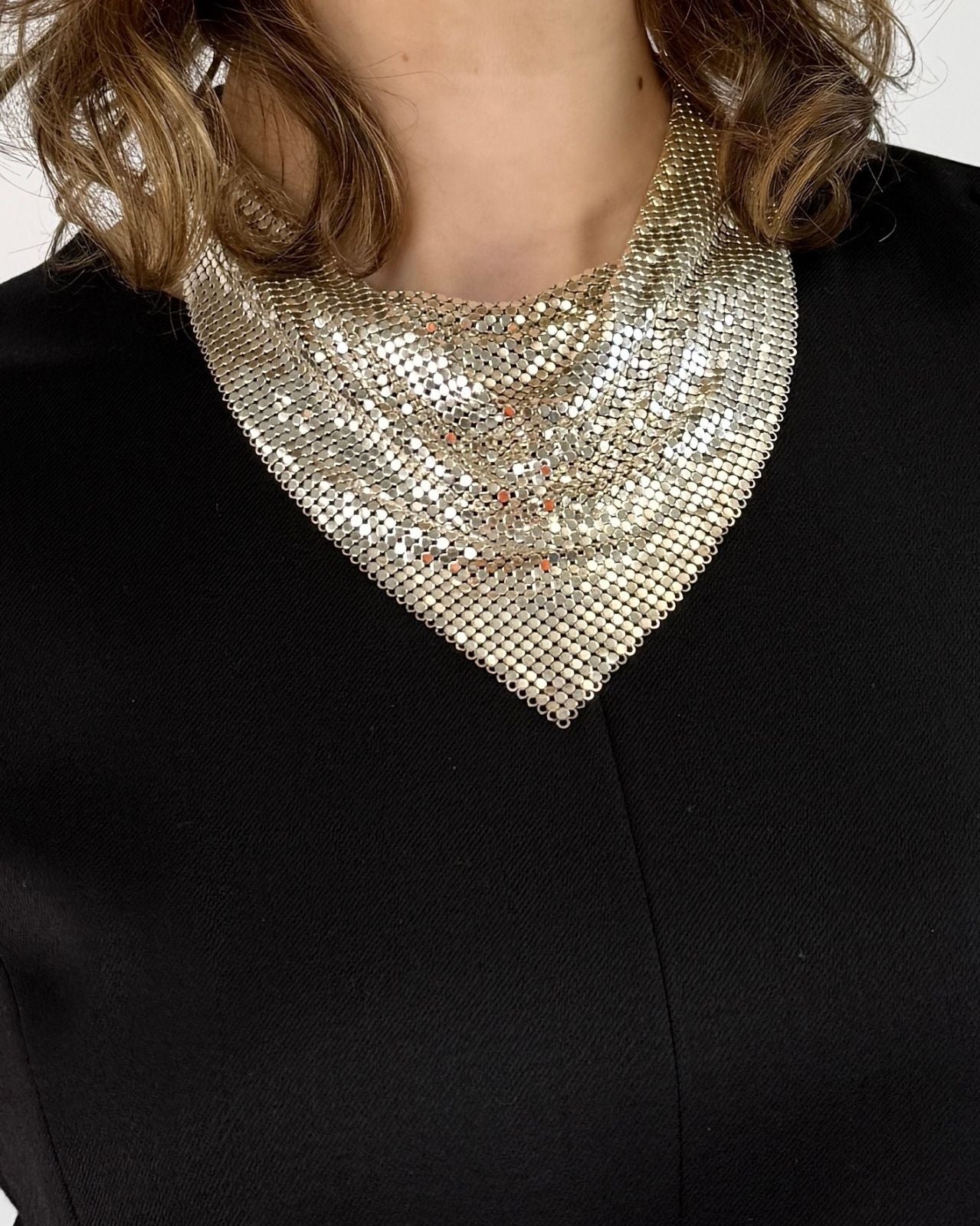 Whiting and Davis Silver Mesh Necklace