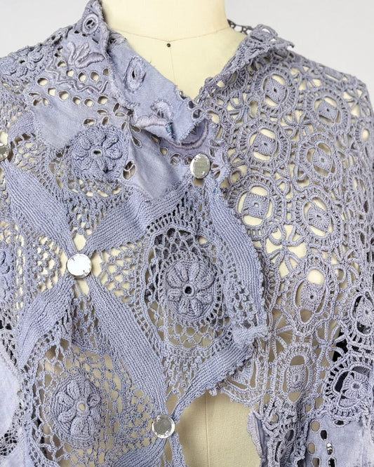Ellen Johnson Periwinkle Crochet Top
