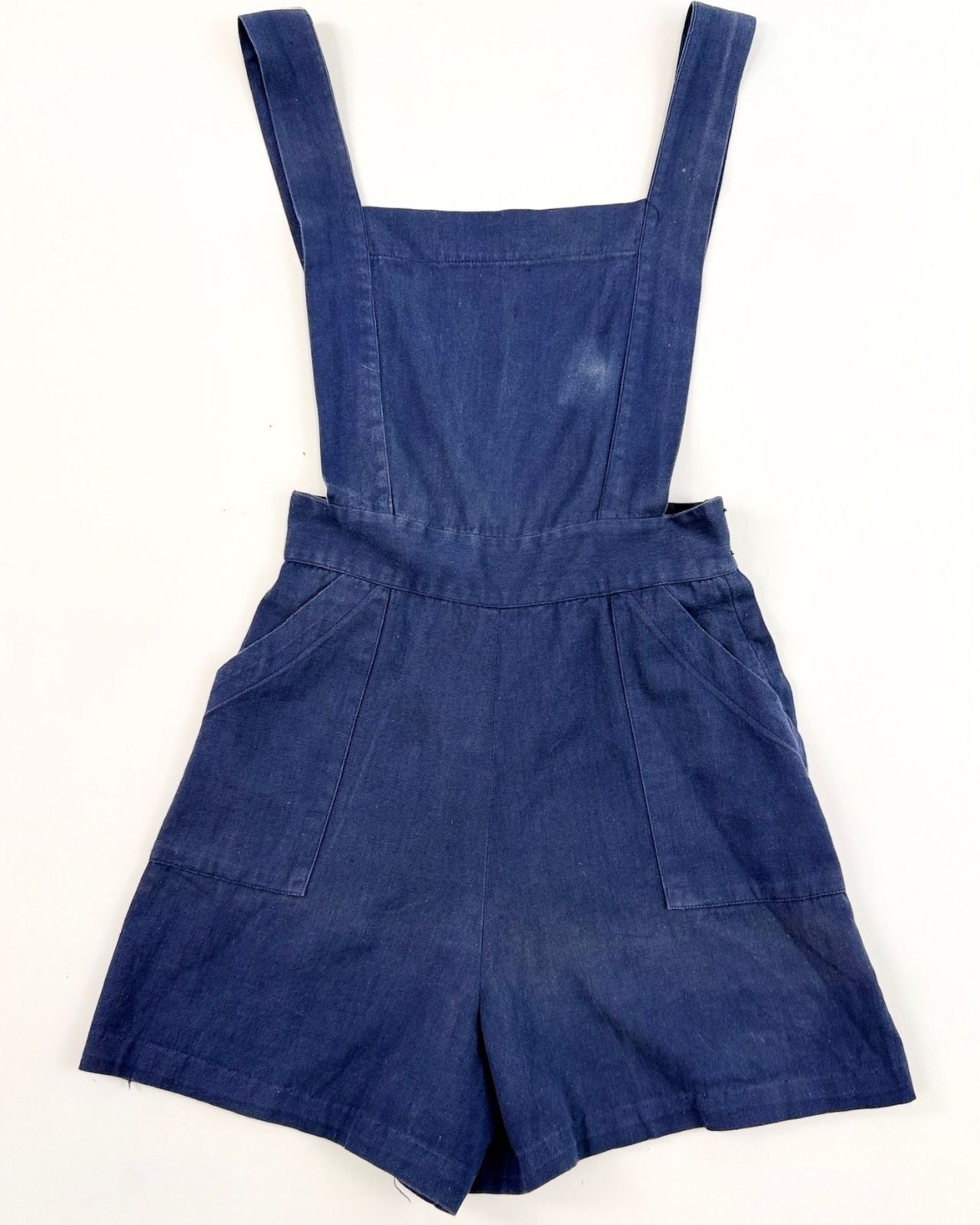 Navy Cotton Shortalls