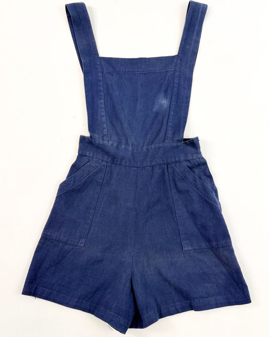 Navy Cotton Shortalls